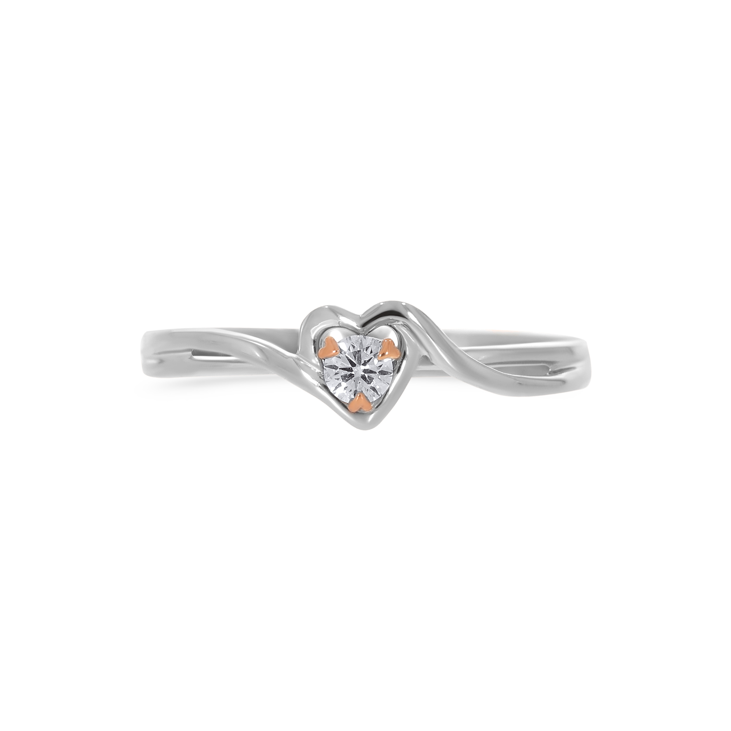 Twisted Designed Platinum Ring - Senco Gold and Diamonds