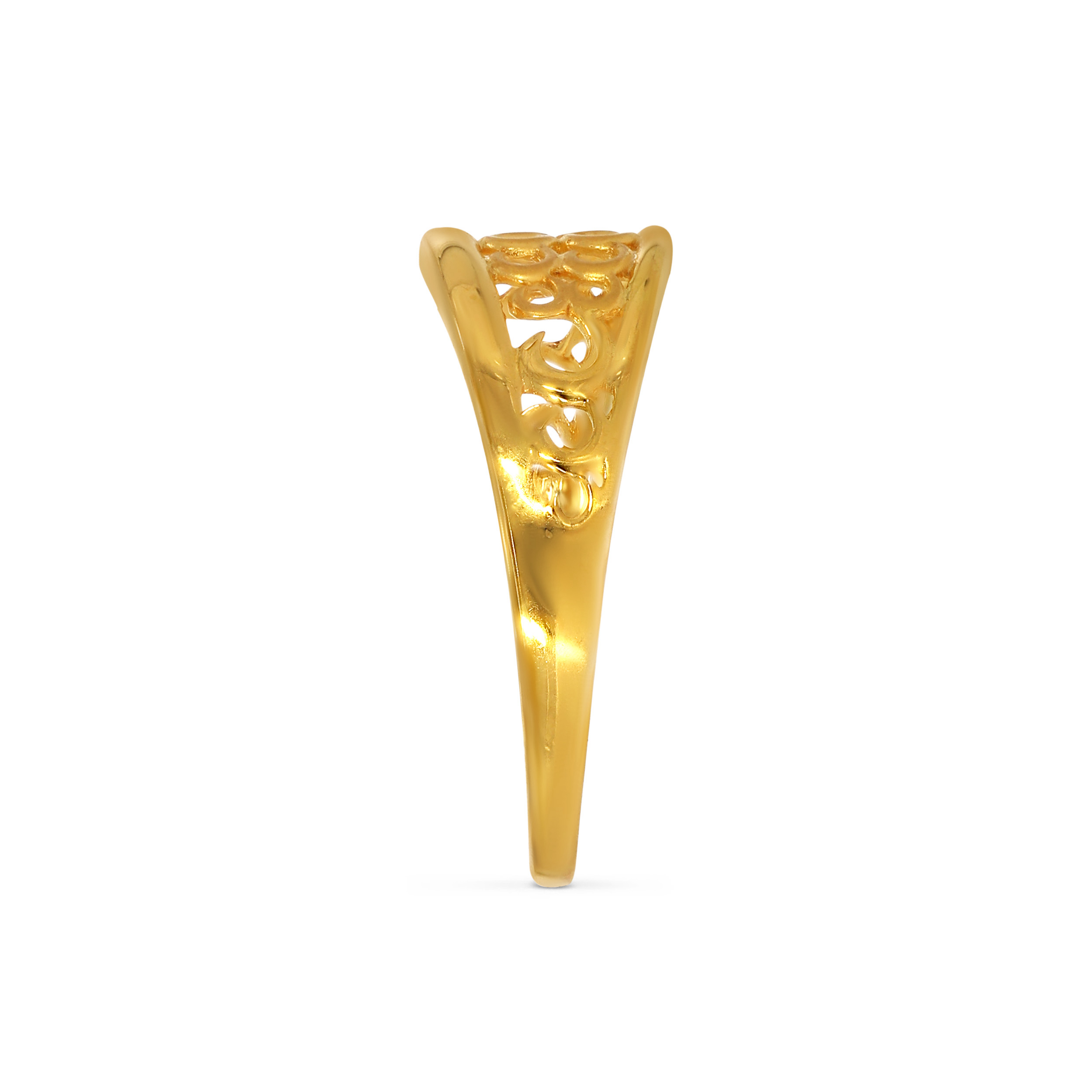 Crescent Wave Gold Ring - Senco Gold and Diamonds