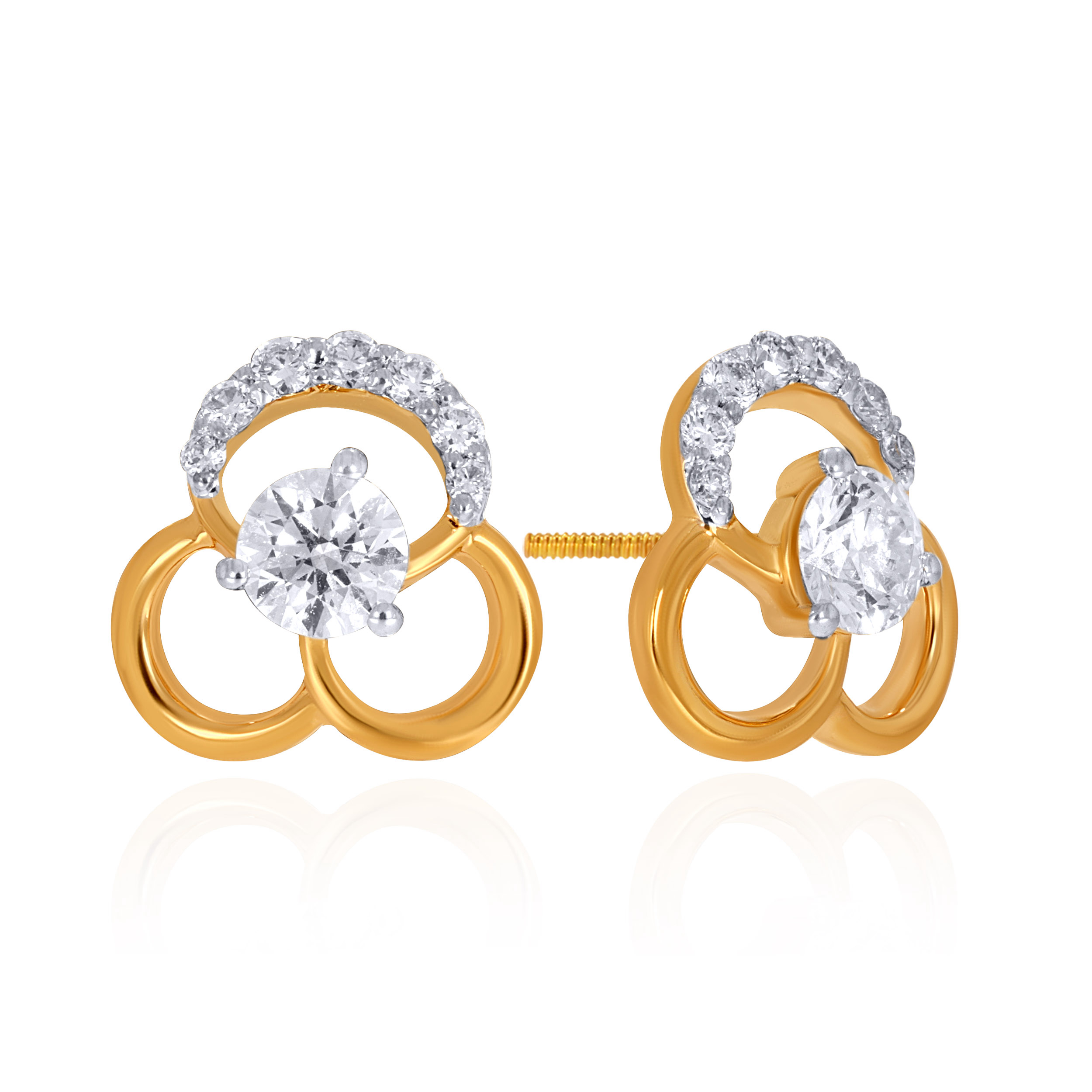 Luna Arc Diamond Studs - Senco Gold and Diamonds