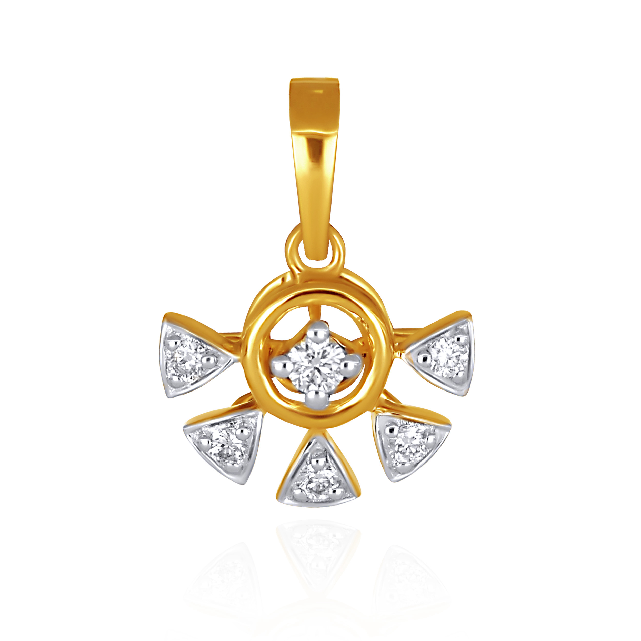 Dainty Floweret Diamond Pendant - Senco Gold and Diamonds