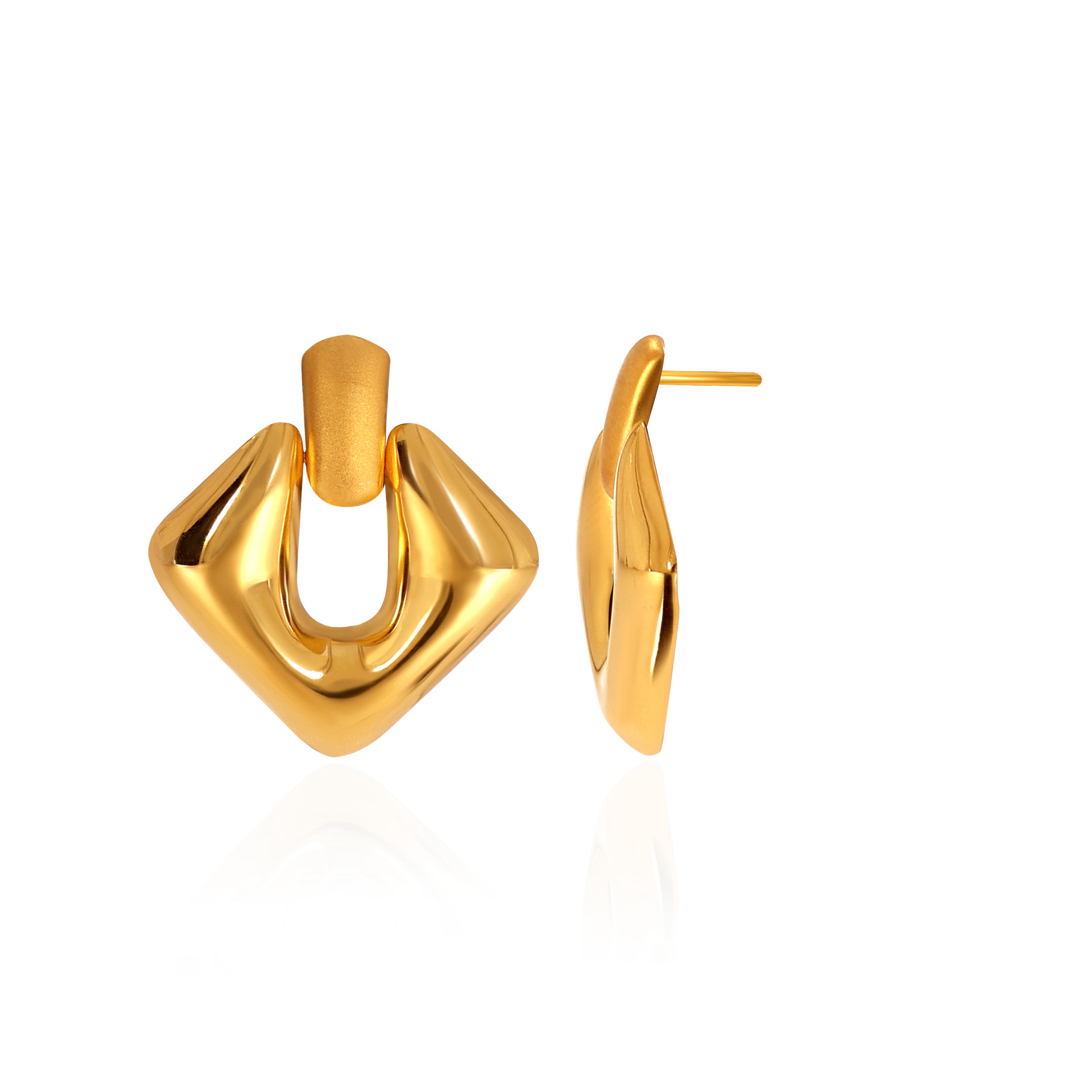 Minimalist Allure Gold Studs - Senco Gold and Diamonds