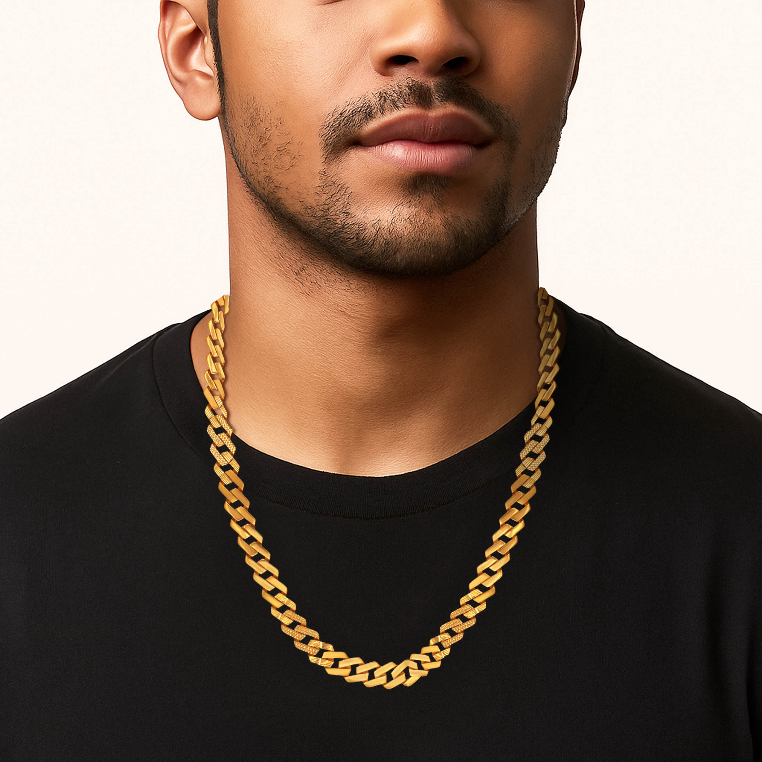 Bold Curb-Link Men's Gold Chain - Senco Gold and Diamonds