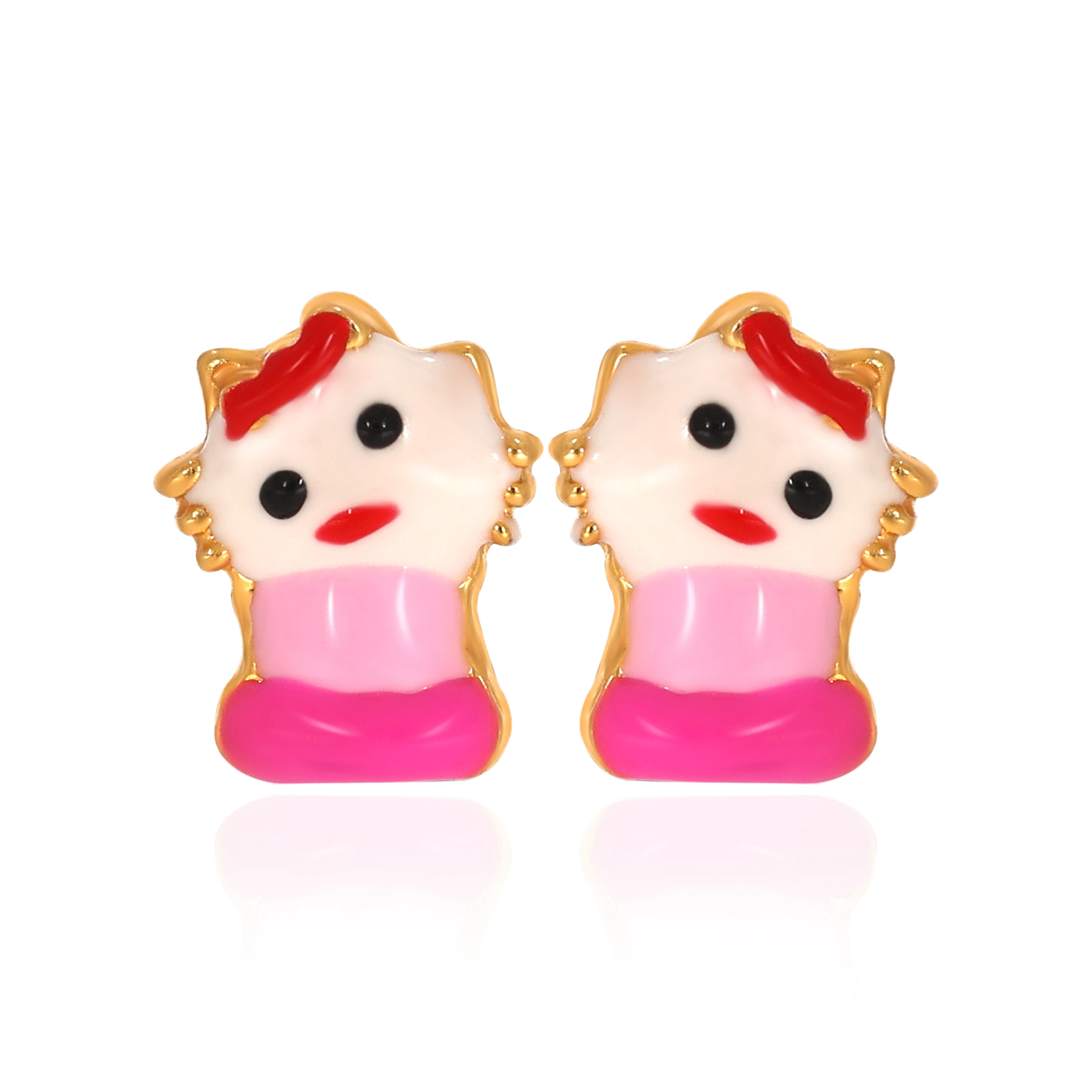 Cheeks Of Roses Kids' Gold Studs - Senco Gold and Diamonds