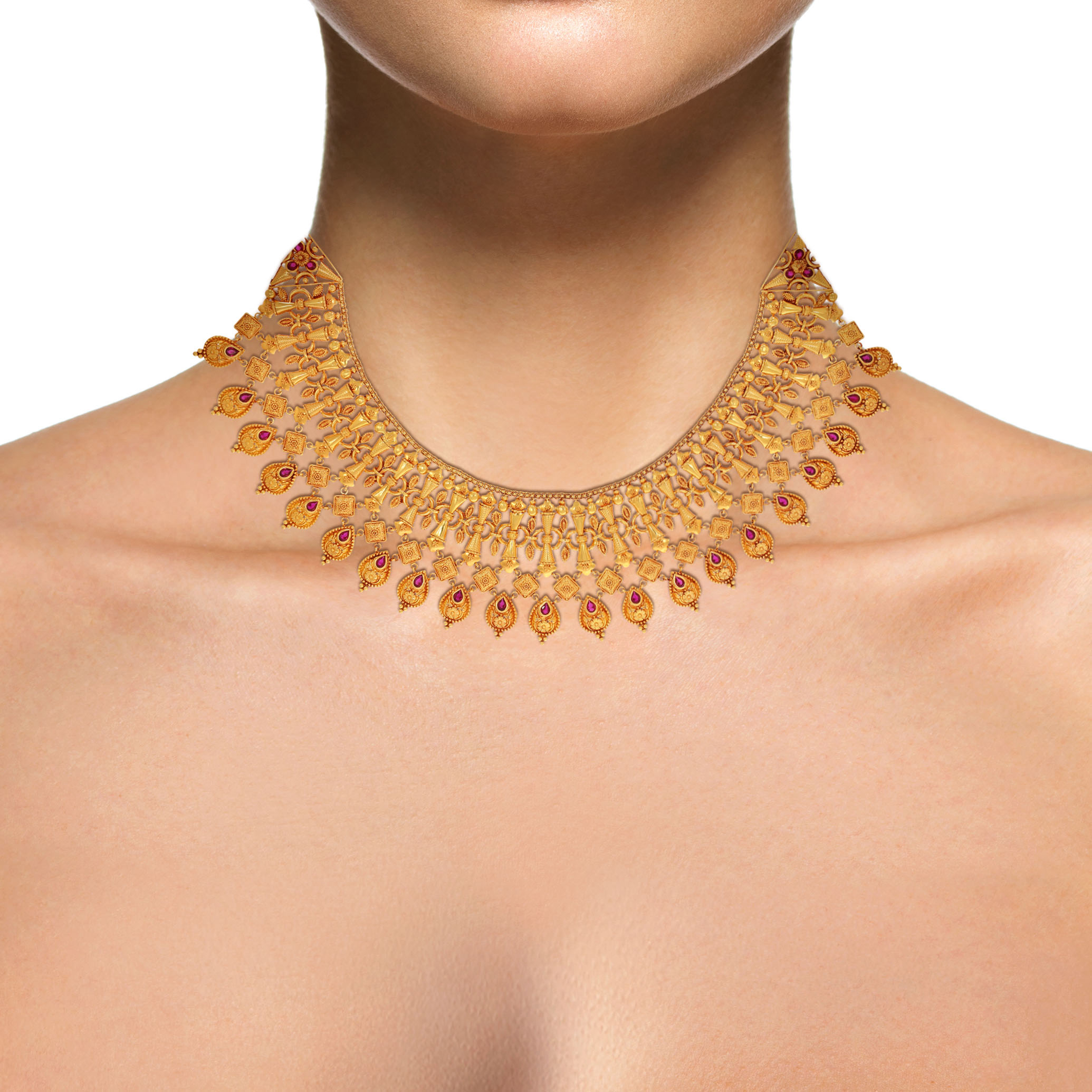 22K Yellow Gold Necklace-GN-SAD0005314 - Senco Gold and Diamonds