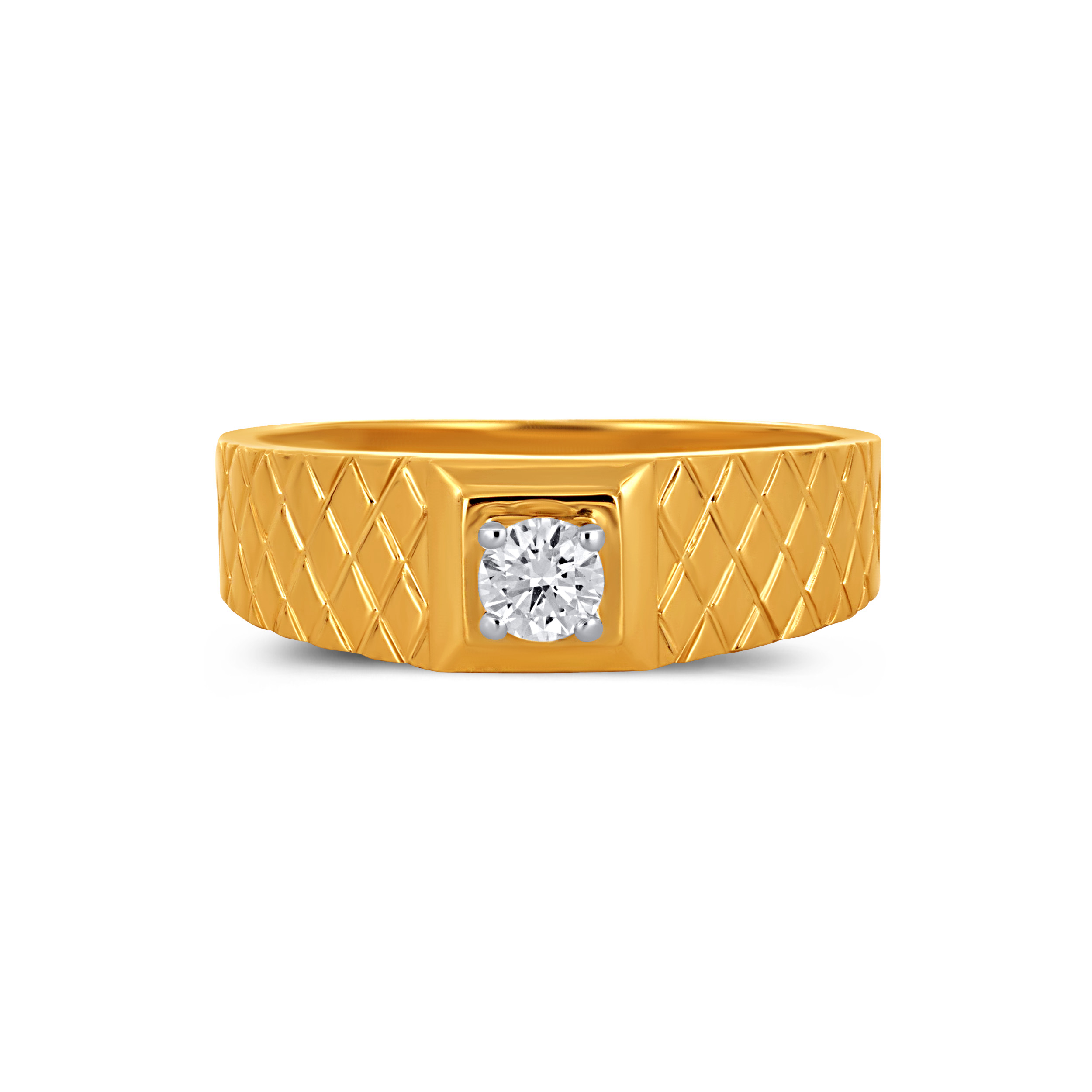 Dominion Crosscut Men's Solitaire Diamond Ring alternate view 1