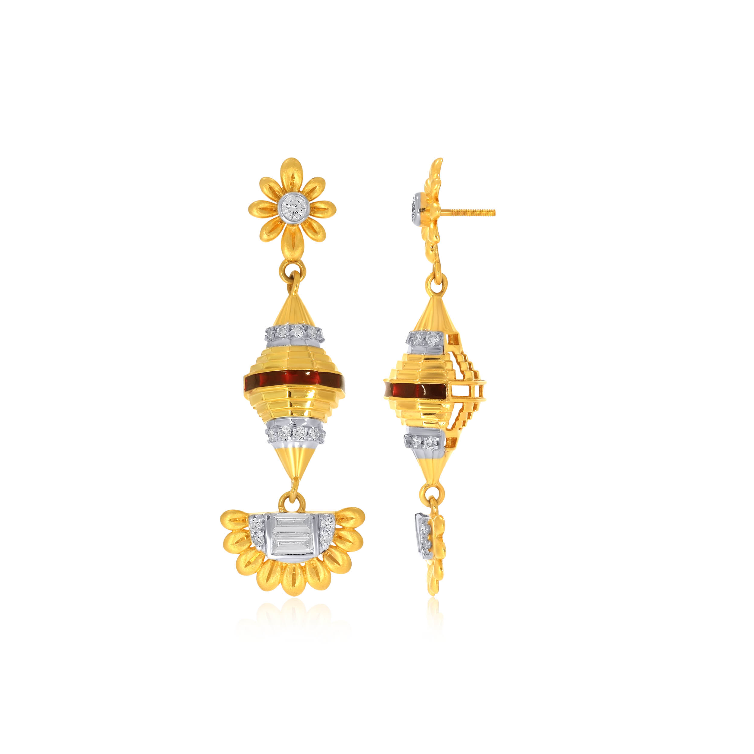 Nature's Adornment Diamond Drop Earrings - Senco Gold and Diamonds