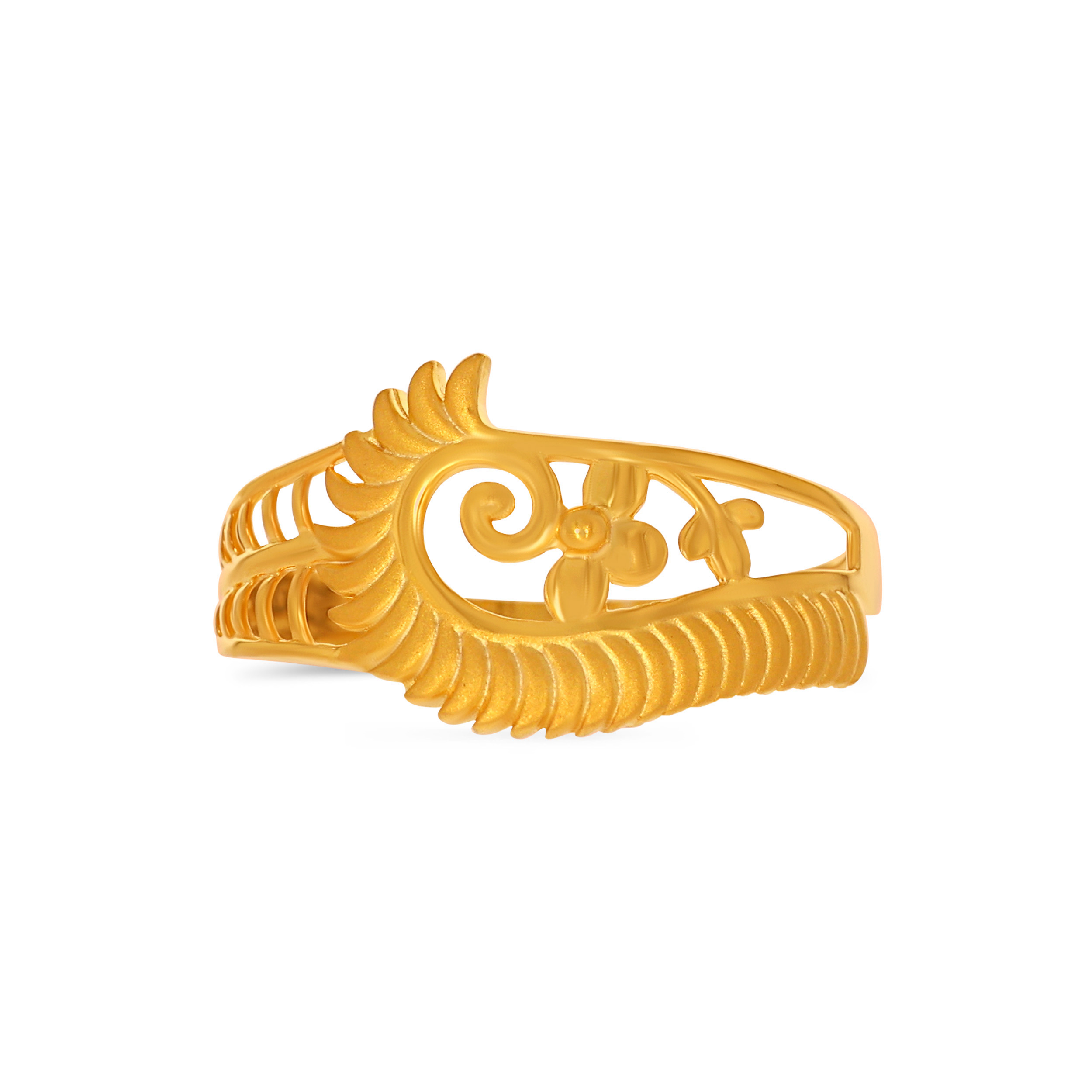 Swirling Gold Floral Ring - Senco Gold and Diamonds