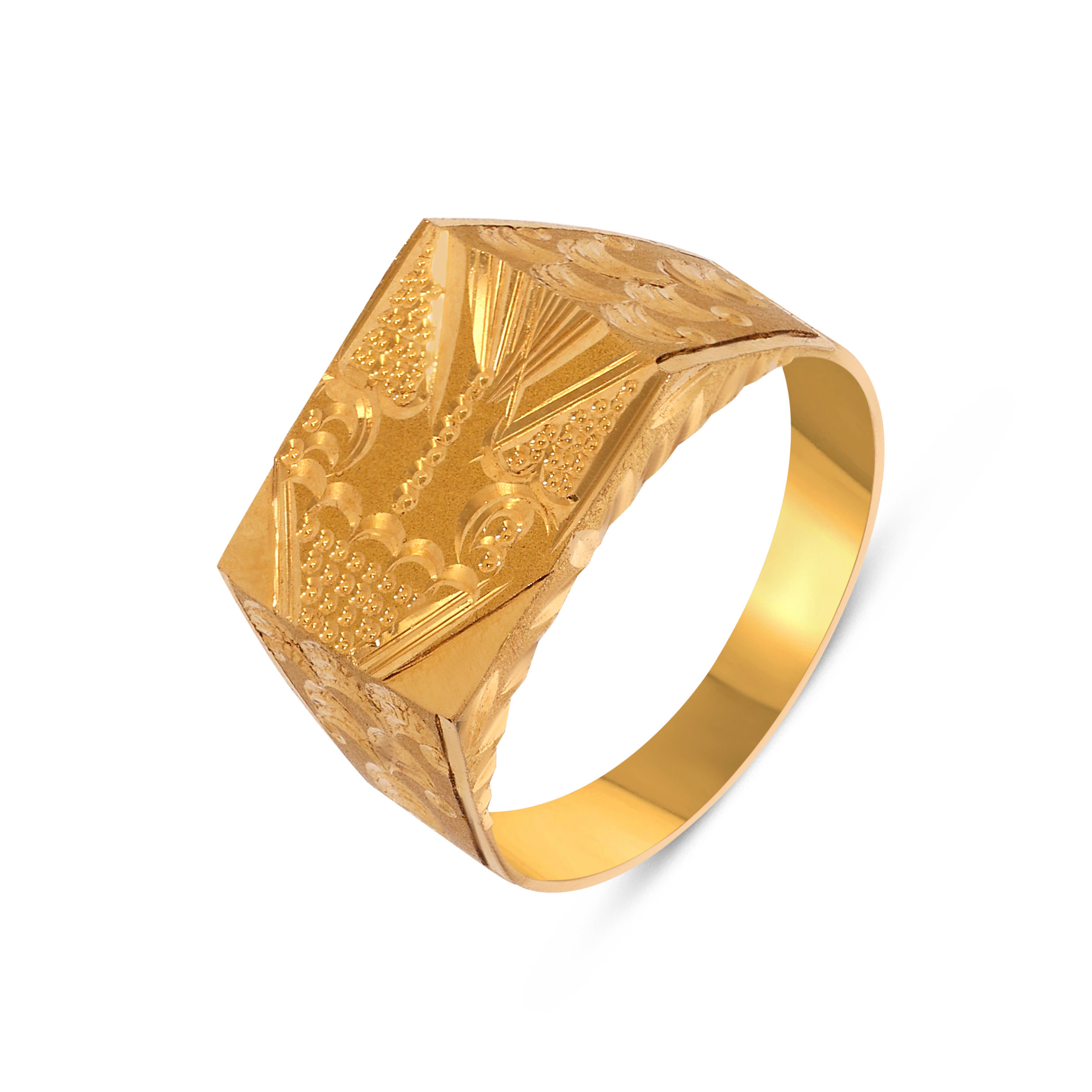 22K Yellow Gold Men Ring-GGR-D000741756 - Senco Gold and Diamonds