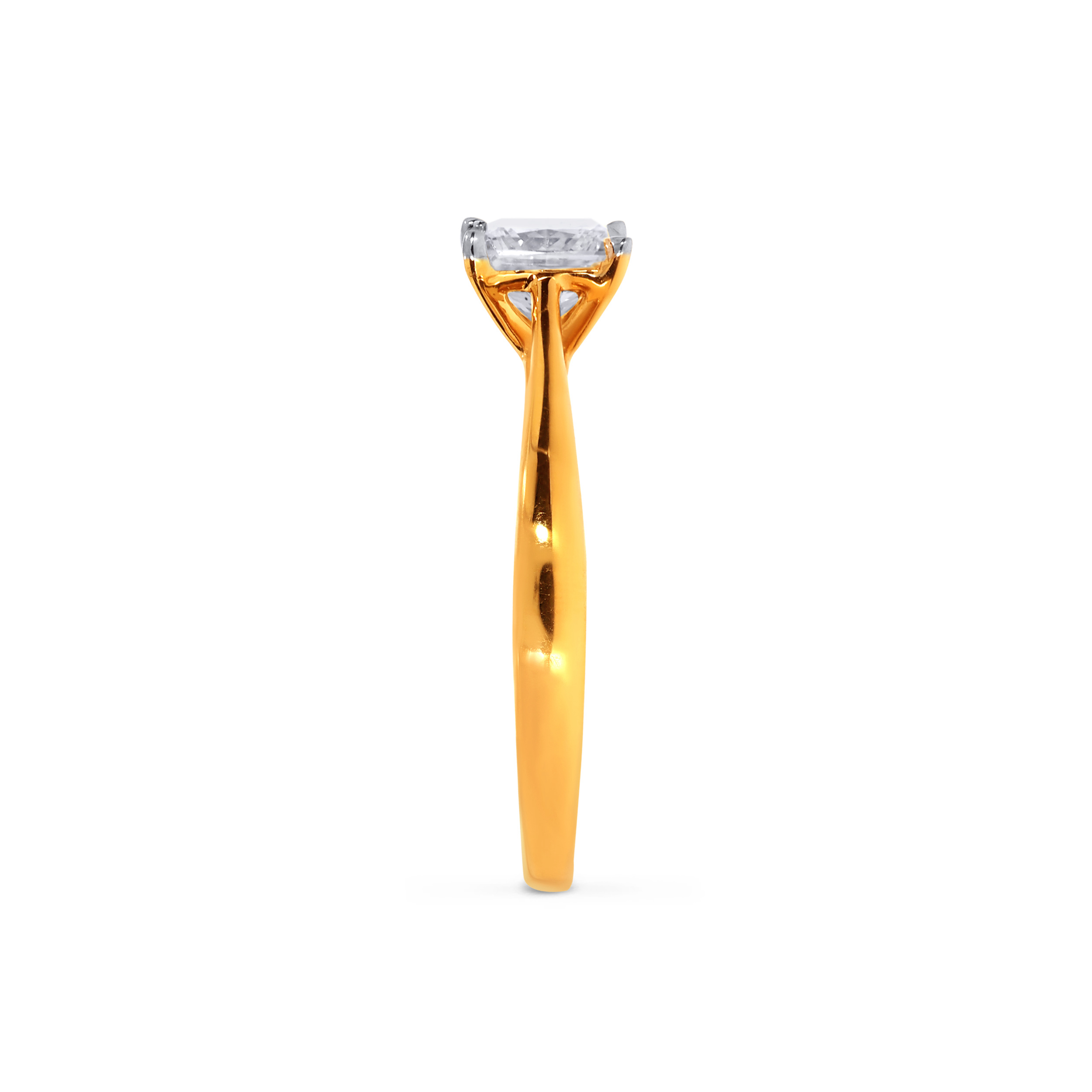 18K Yellow Gold Solitaire Ring-DLR-D000770108 - Senco Gold and Diamonds