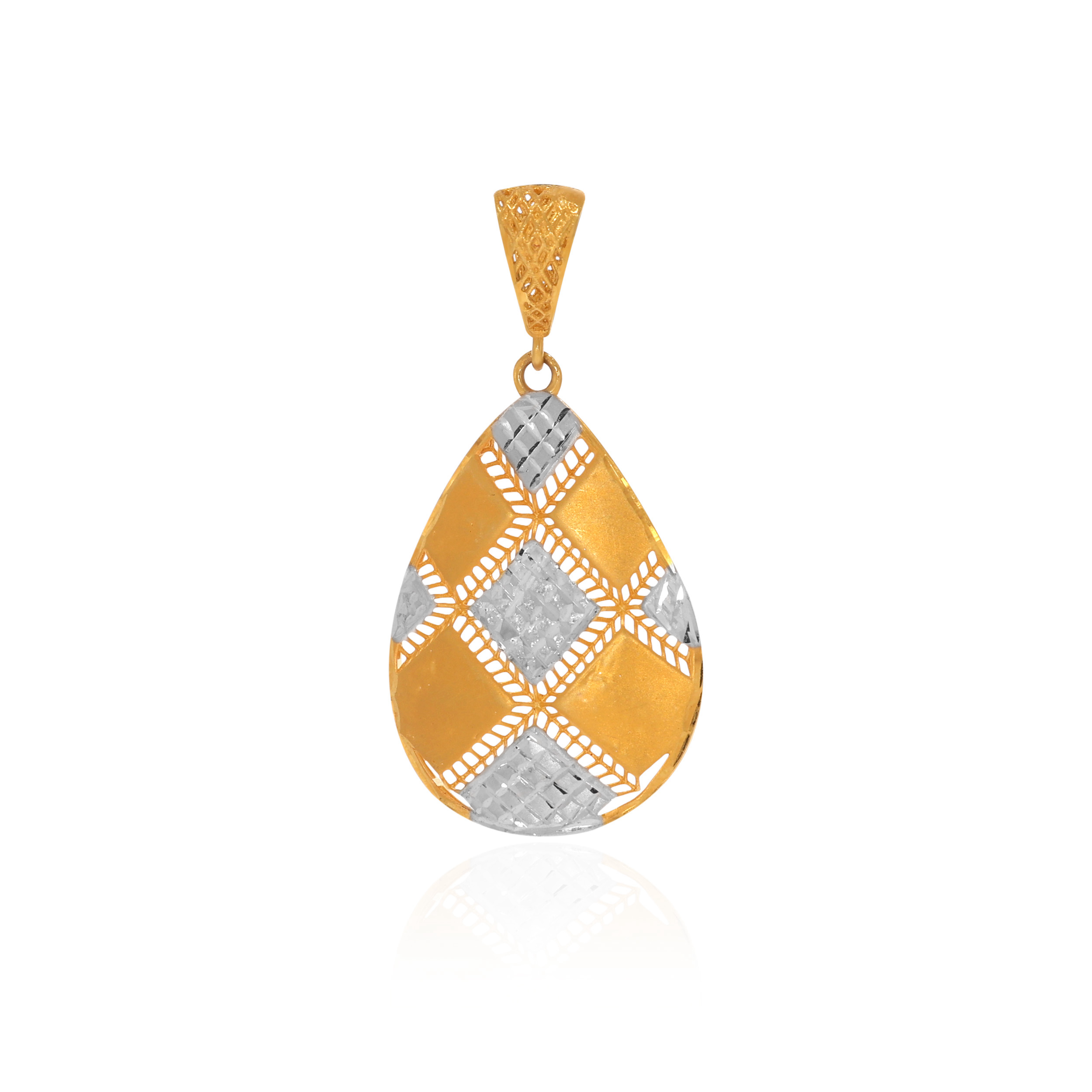 18K Yellow Gold Fancy Gold Pendant-GPN-D000718428 - Senco Gold and Diamonds