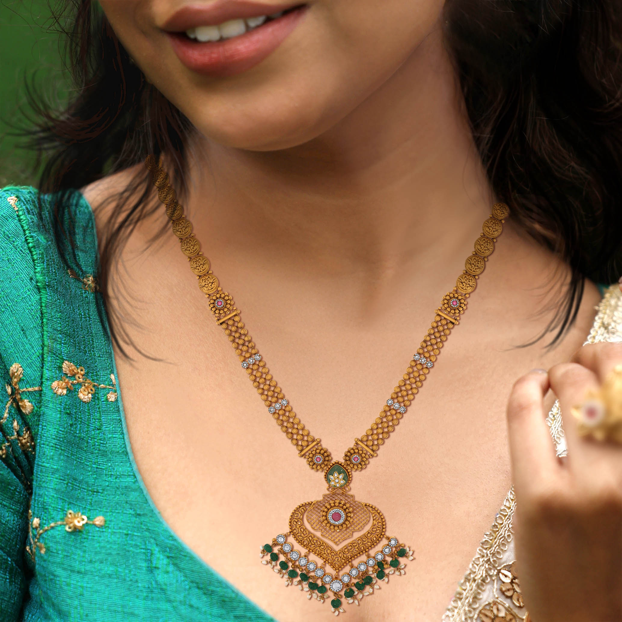 Eternal Heirloom Kundan Sitahar Necklace - Senco Gold and Diamonds