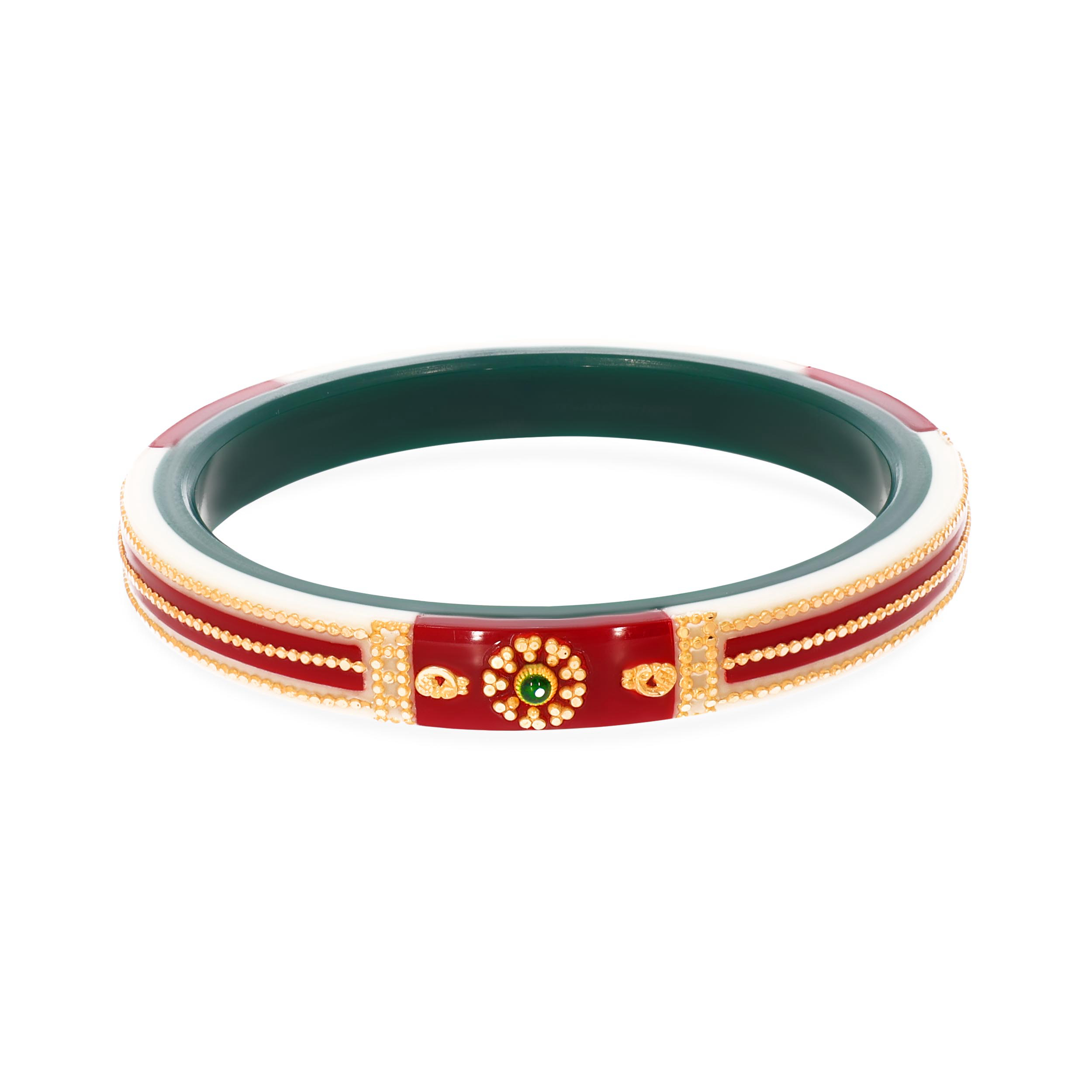 Peony Grace Gold Pola Bangle - Senco Gold and Diamonds