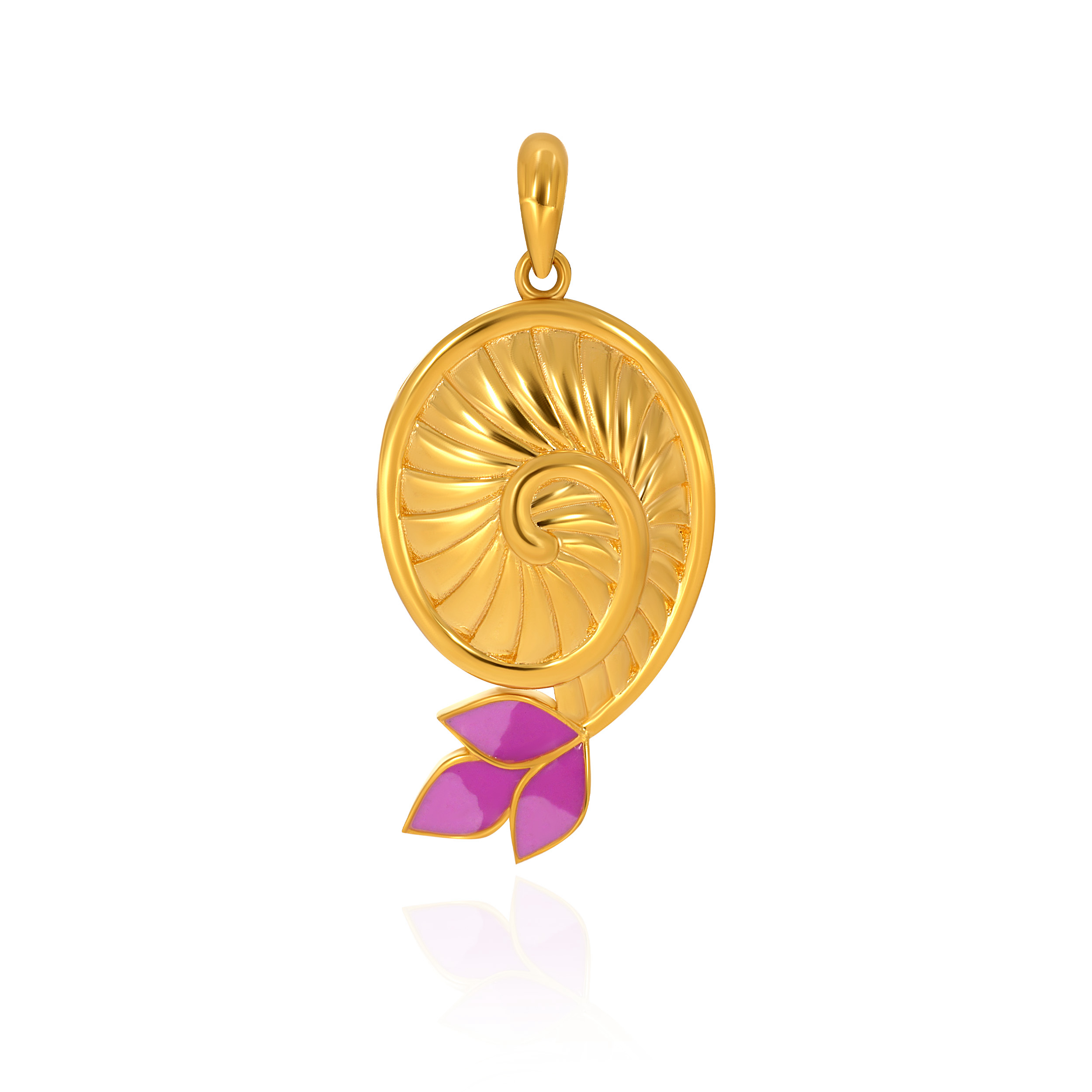 Lotus Swirl Gold Pendant - Senco Gold and Diamonds