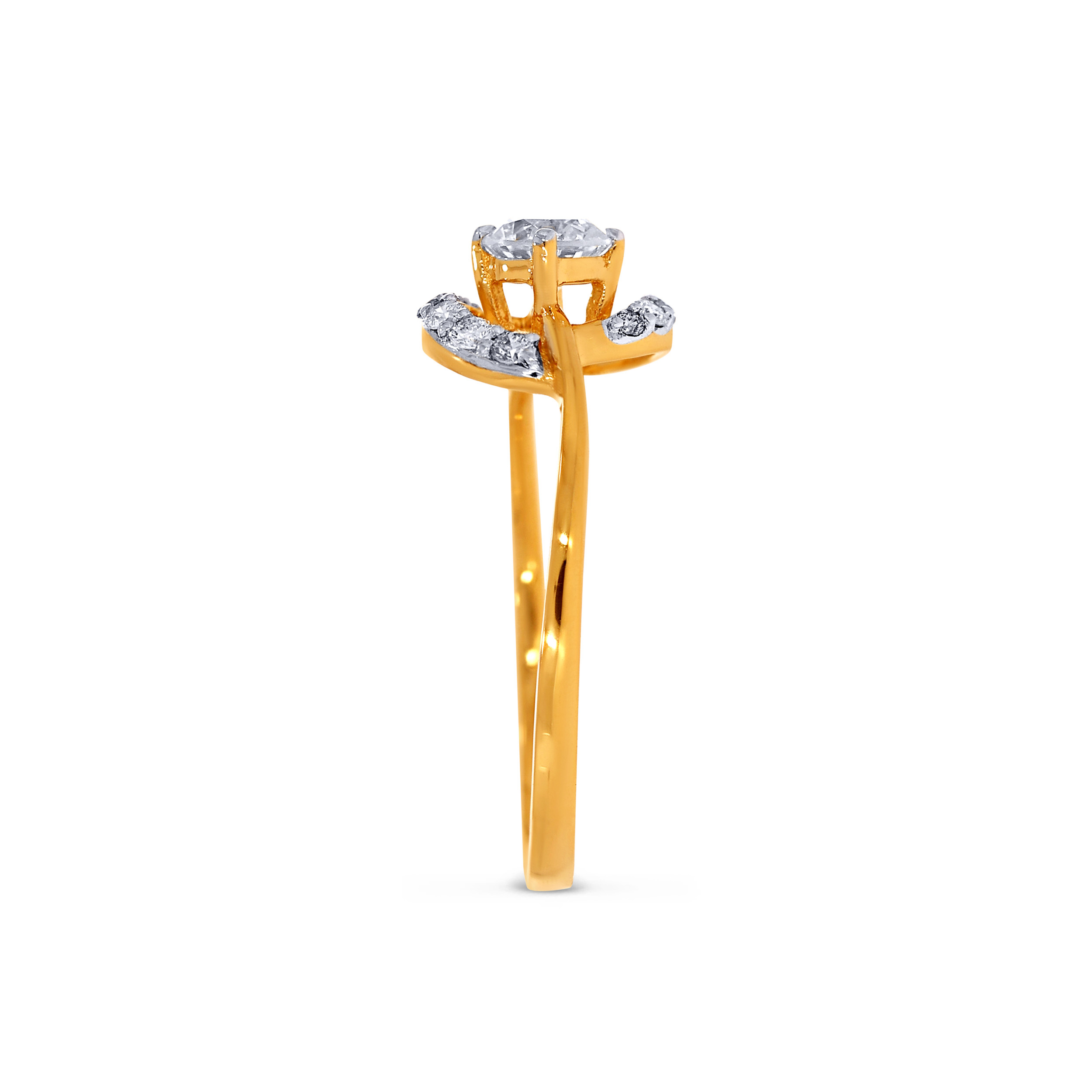 18K Yellow Gold Solitaire Ring-DLR-D000732889 - Senco Gold and Diamonds