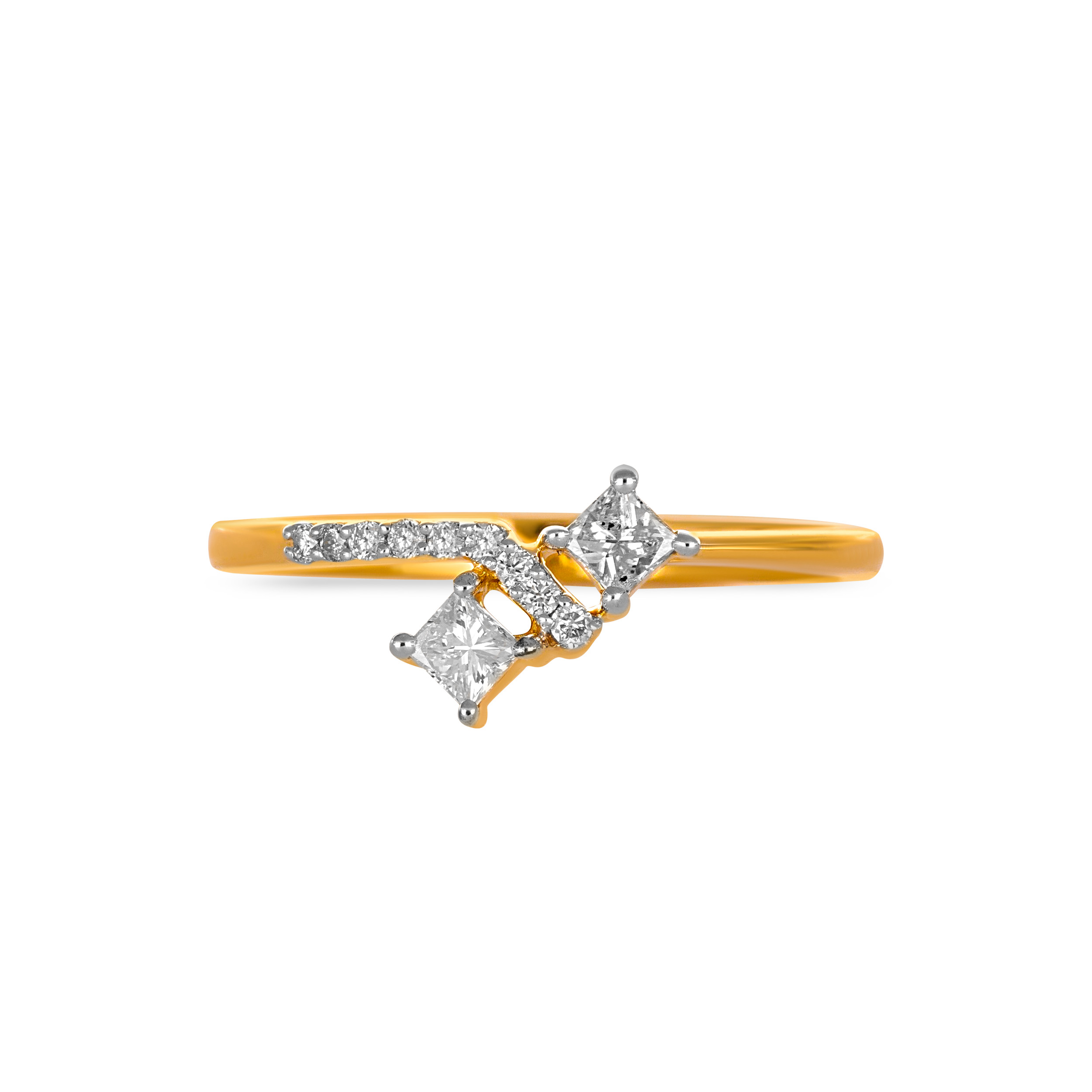 Dainty Duo Sparkling Diamond Ring - Senco Gold and Diamonds