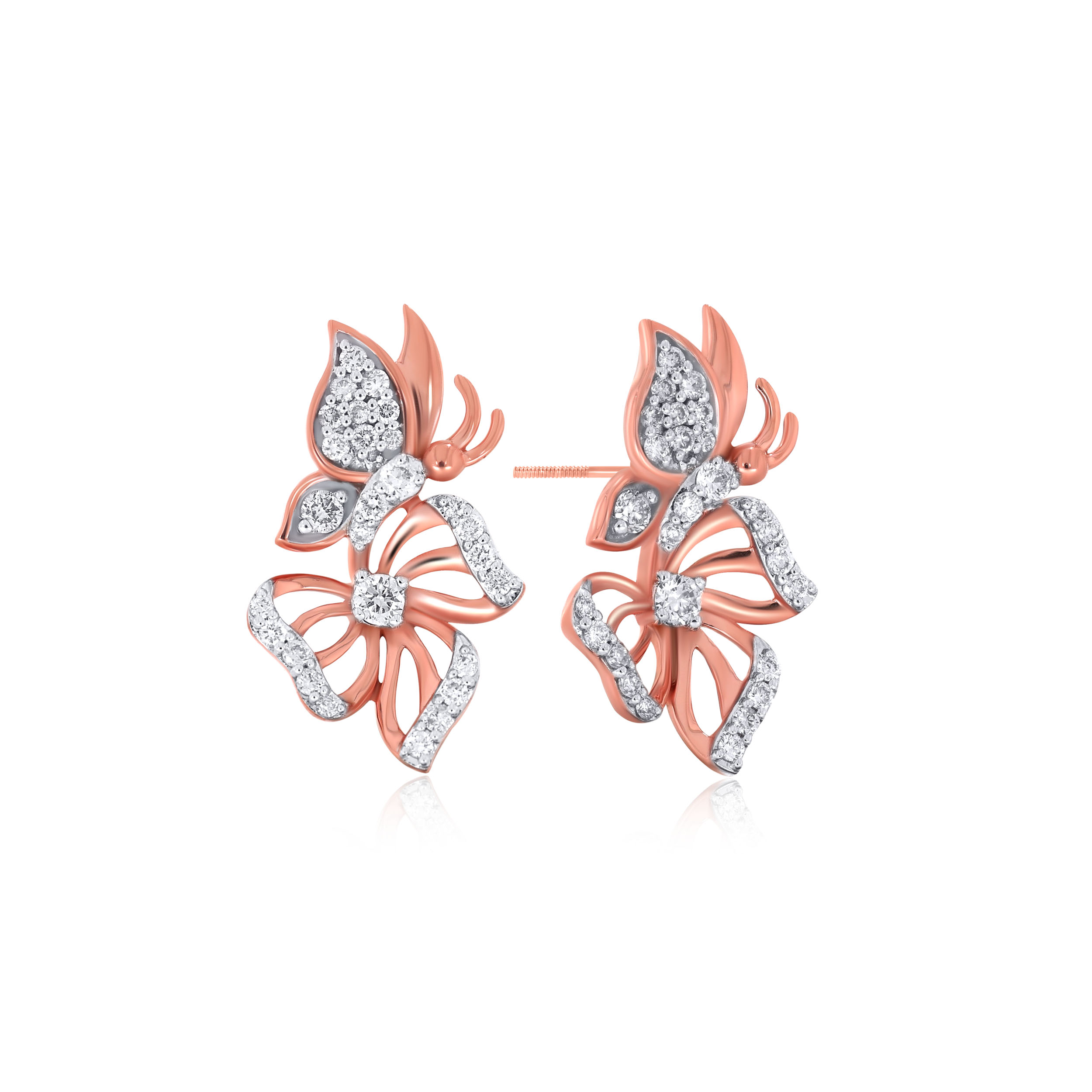 Flapping Delight Diamond Studs - Senco Gold and Diamonds