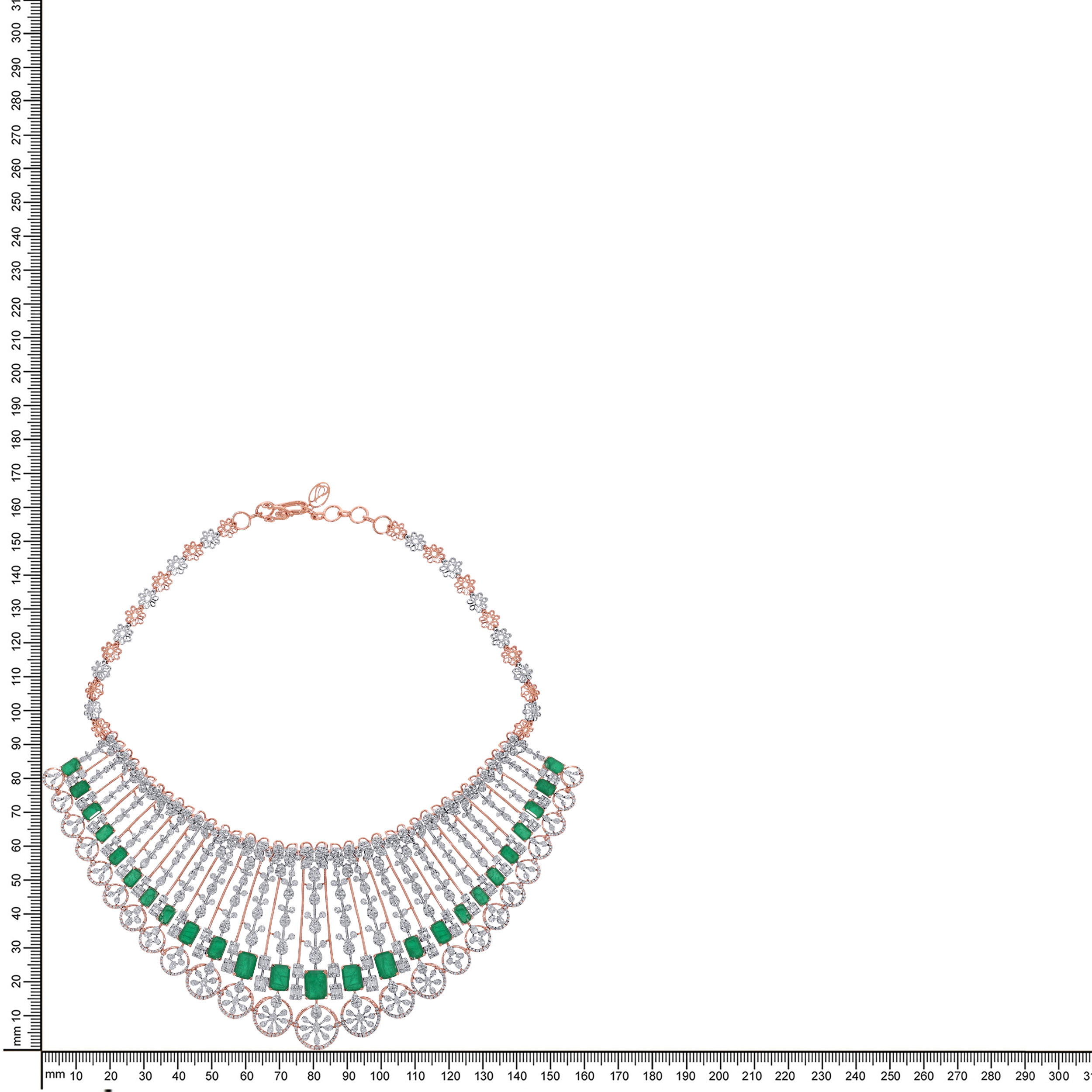 14K Rose Gold Diamond Necklace-DGN-D000785194 - Senco Gold and Diamonds