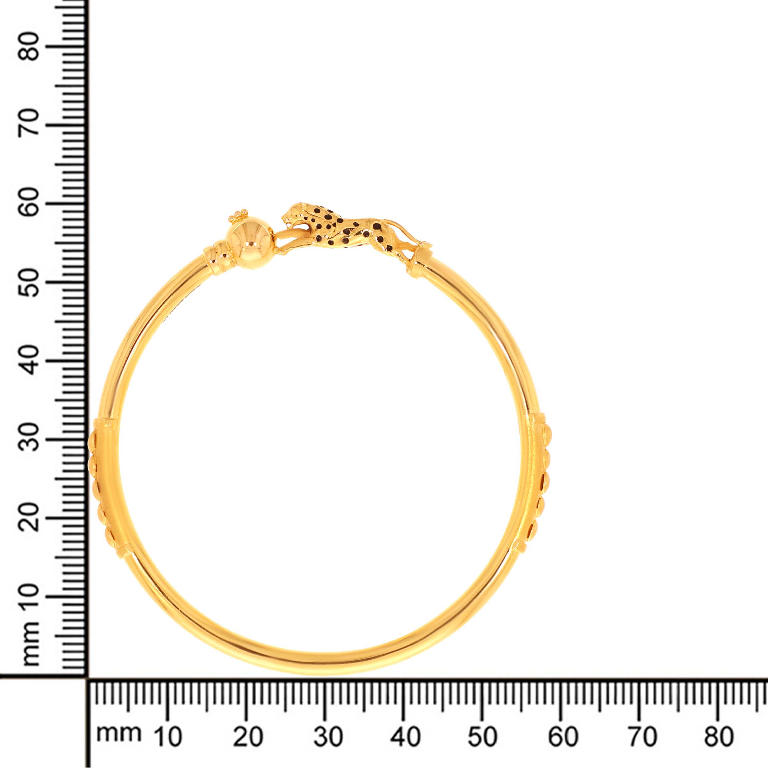 Dynamic Charm Gold Mukh Bangle - Senco Gold and Diamonds