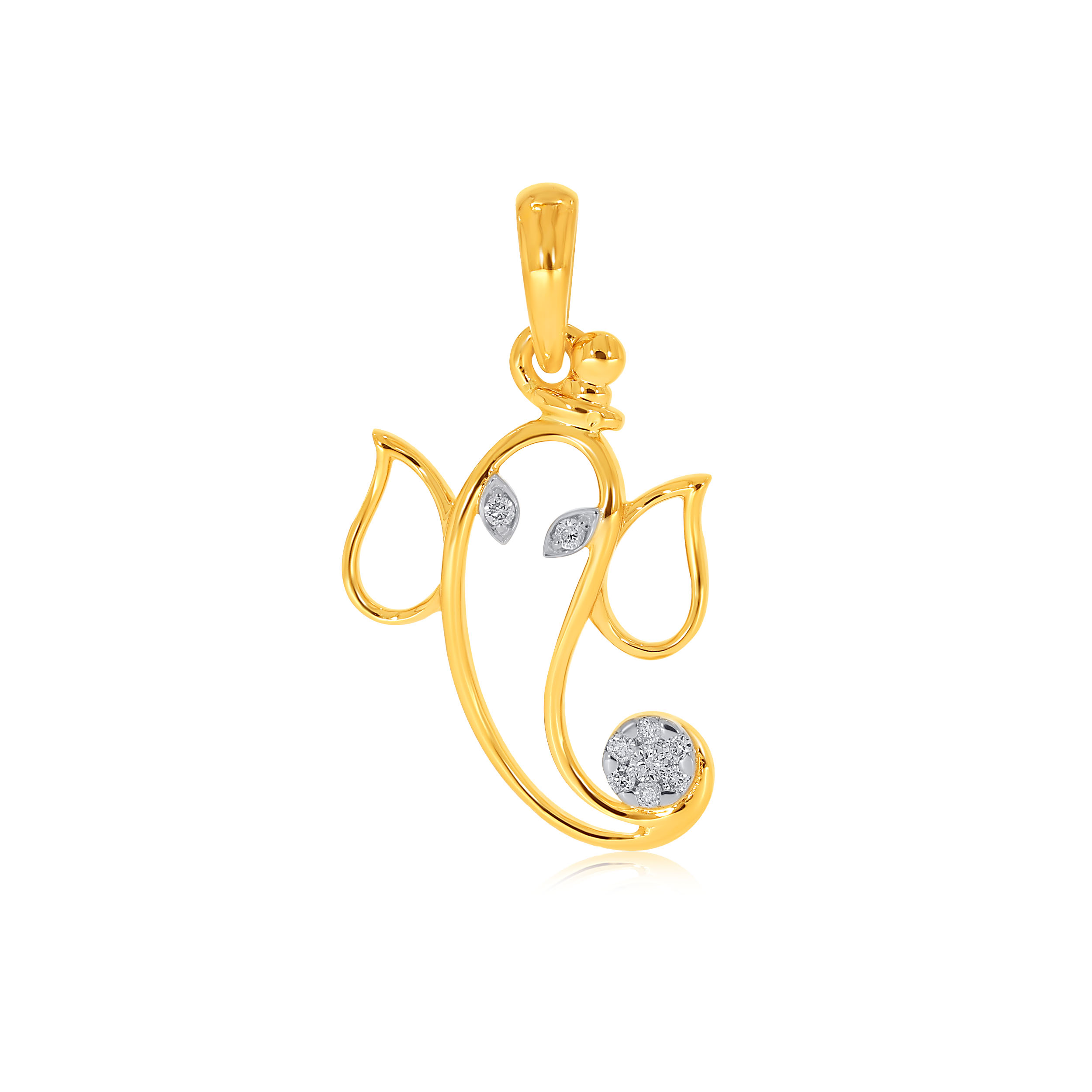Enchanting Gajanan Diamond Pendant - Senco Gold and Diamonds