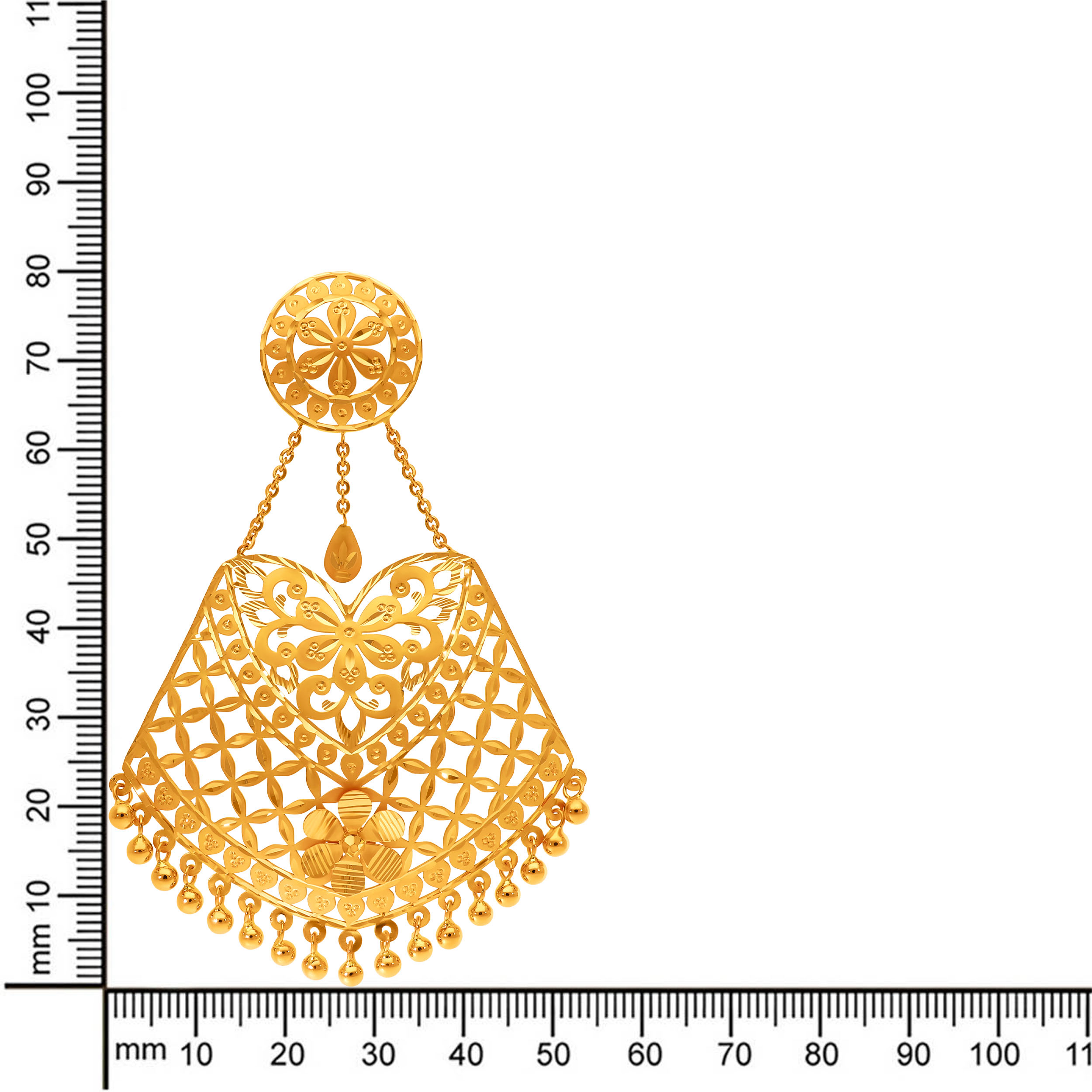 Regal Trellis Gold Drop Earrings - Senco Gold and Diamonds