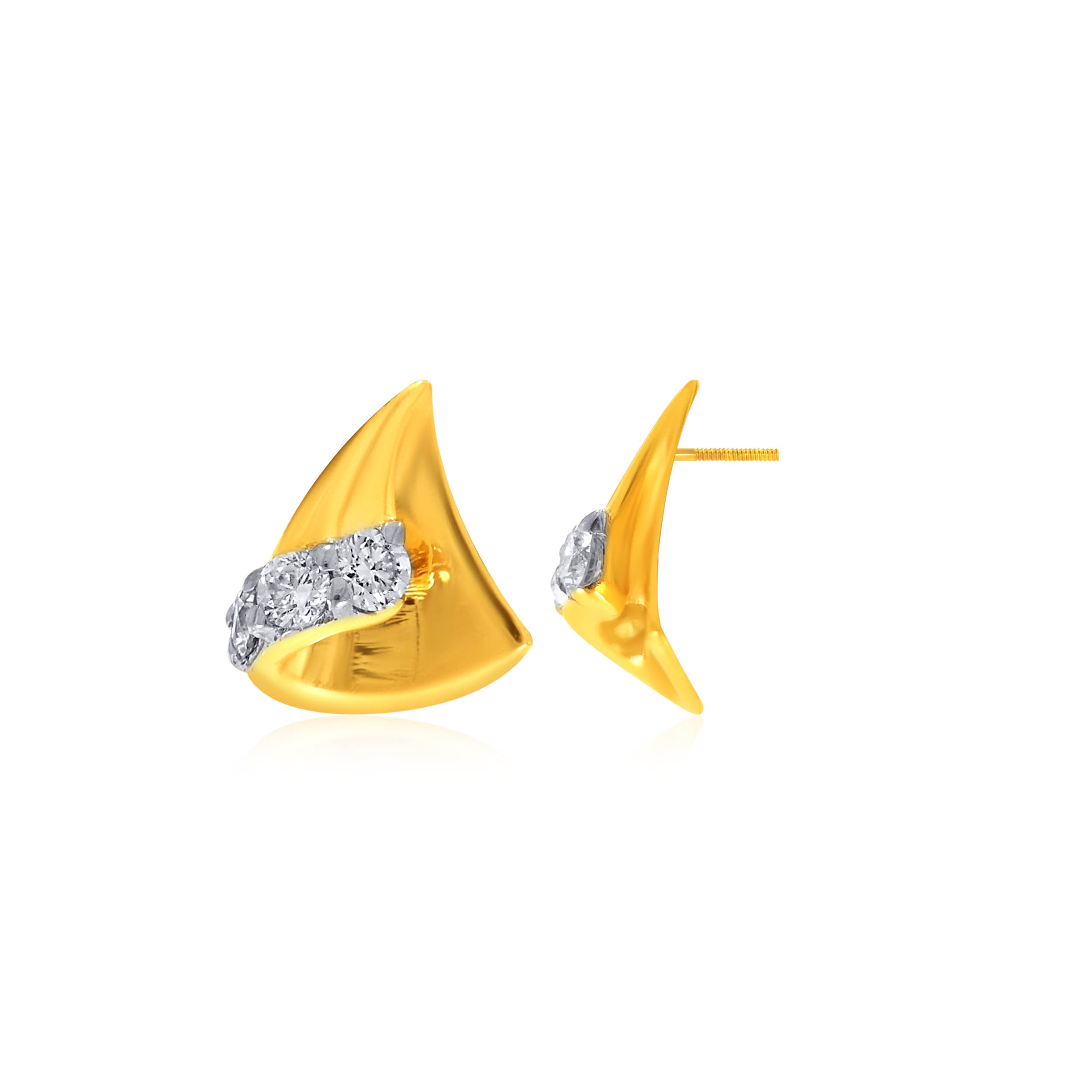 Draped Grace Diamond Studs - Senco Gold and Diamonds