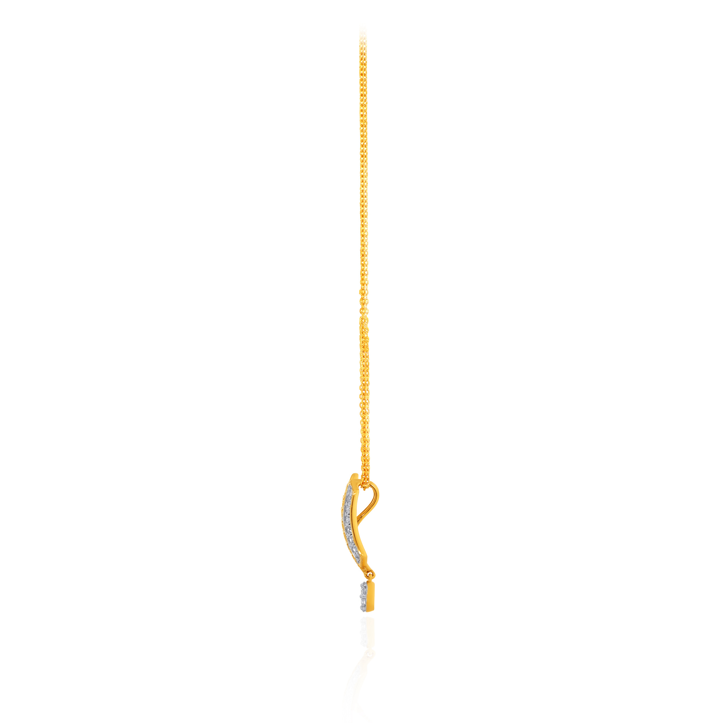 14K Yellow Gold Diamond Chain Pendant-DCP-D000772715 - Senco Gold and Diamonds