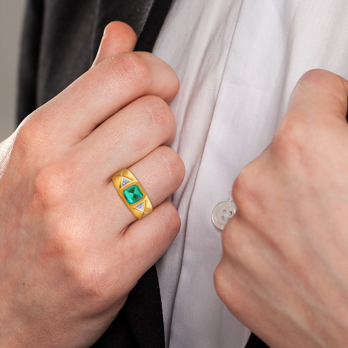 Noble Gem Diamond Men's Ring - Senco Gold and Diamonds