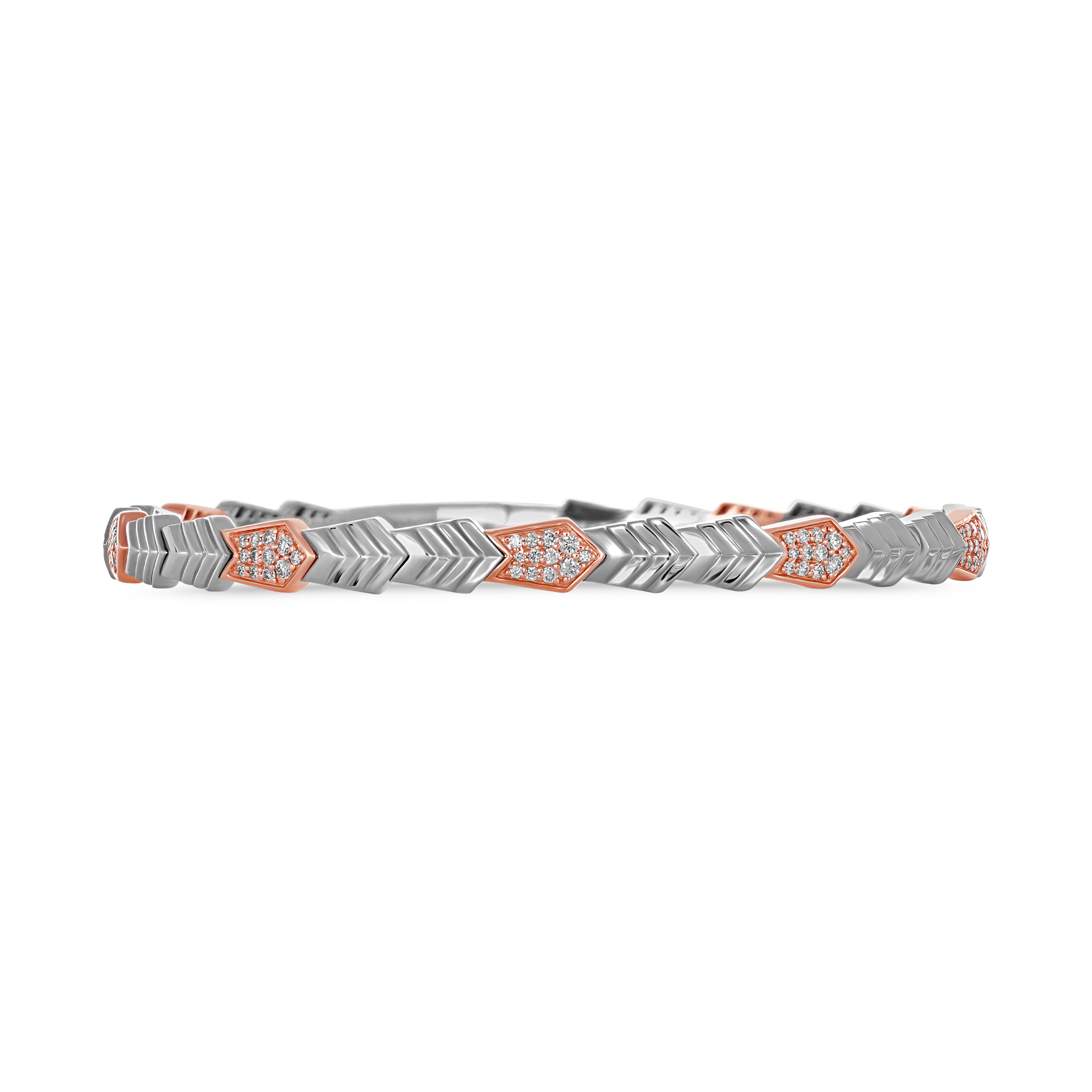 Modern Arrow Platinum Bangle - Senco Gold and Diamonds
