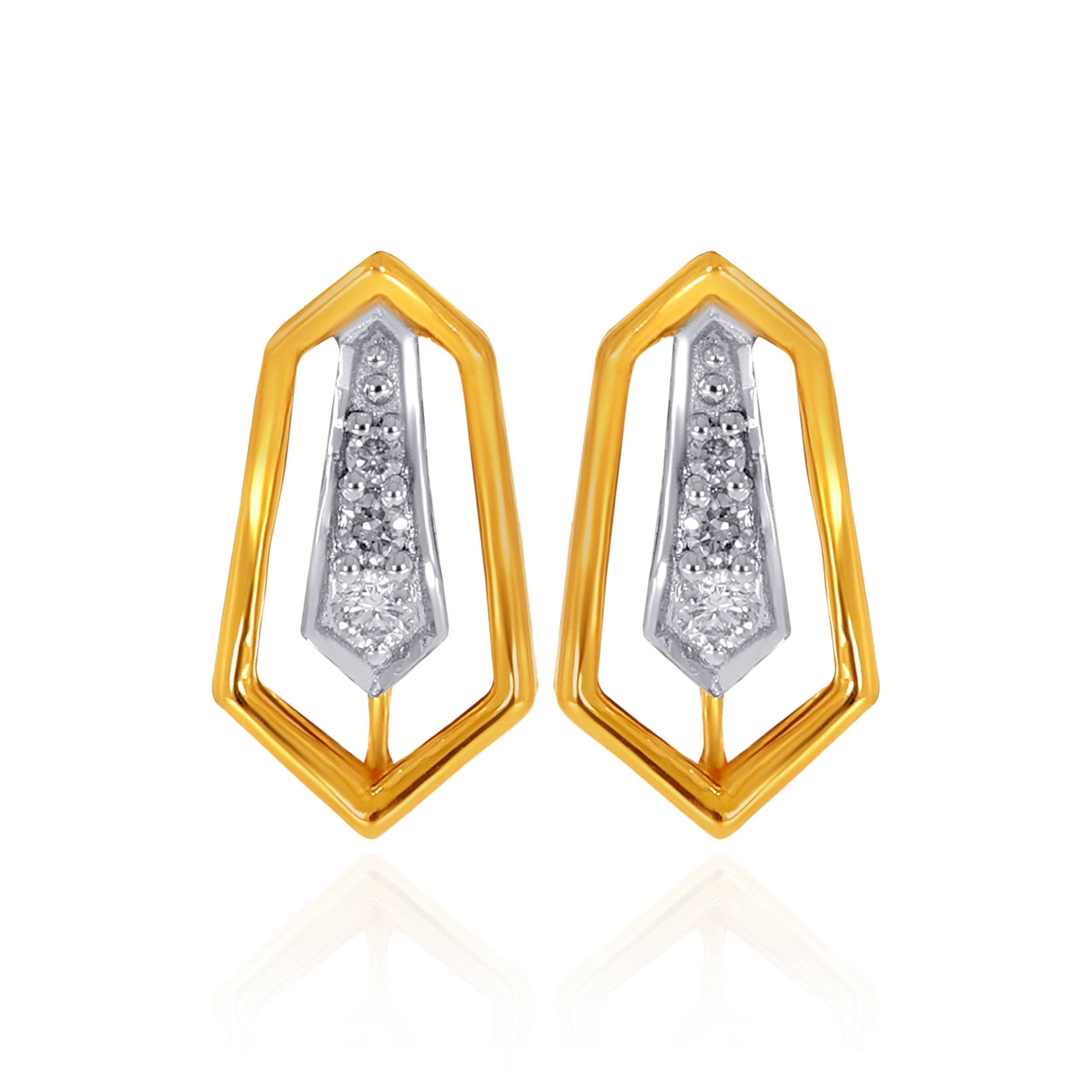 Linear Glow Diamond Studs - Senco Gold and Diamonds