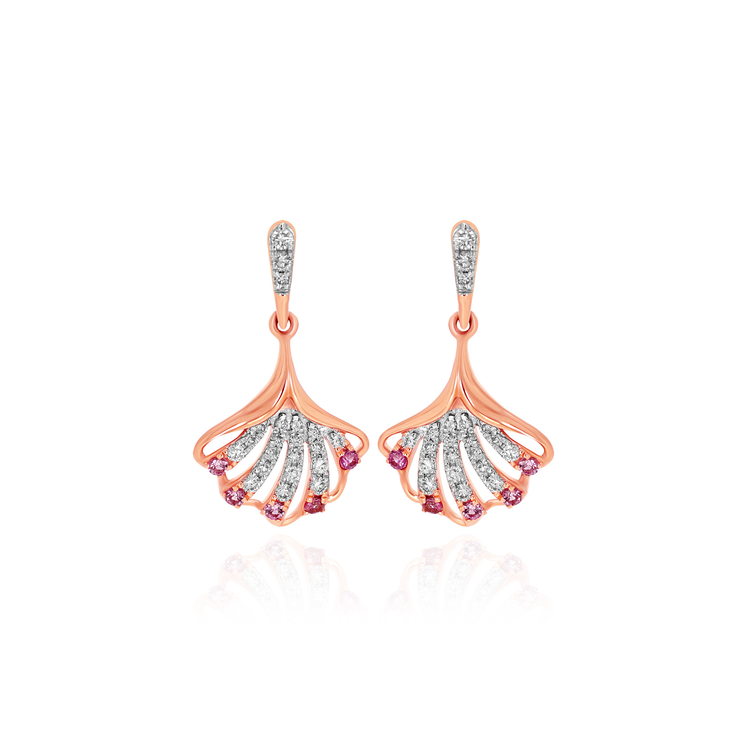 Ginkgo Glow Diamond Earrings - Senco Gold and Diamonds