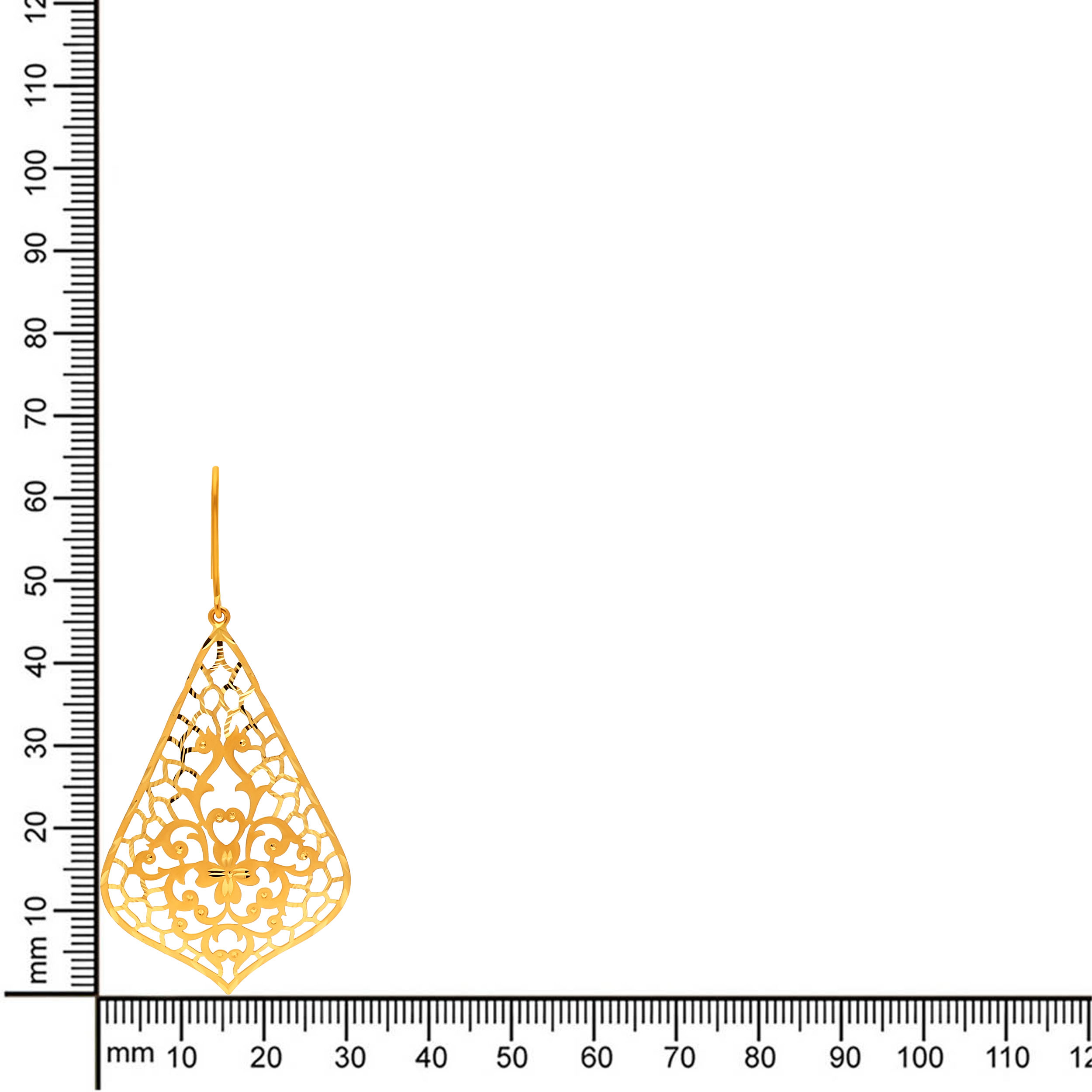 22K Yellow Gold Danglers_GP-SAD0006302 - Senco Gold and Diamonds