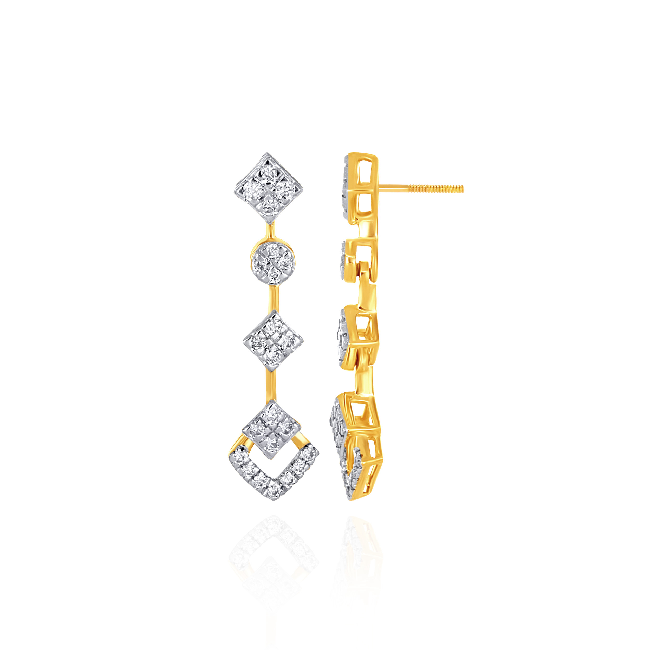Sculptura Diamond Earrings - Senco Gold and Diamonds