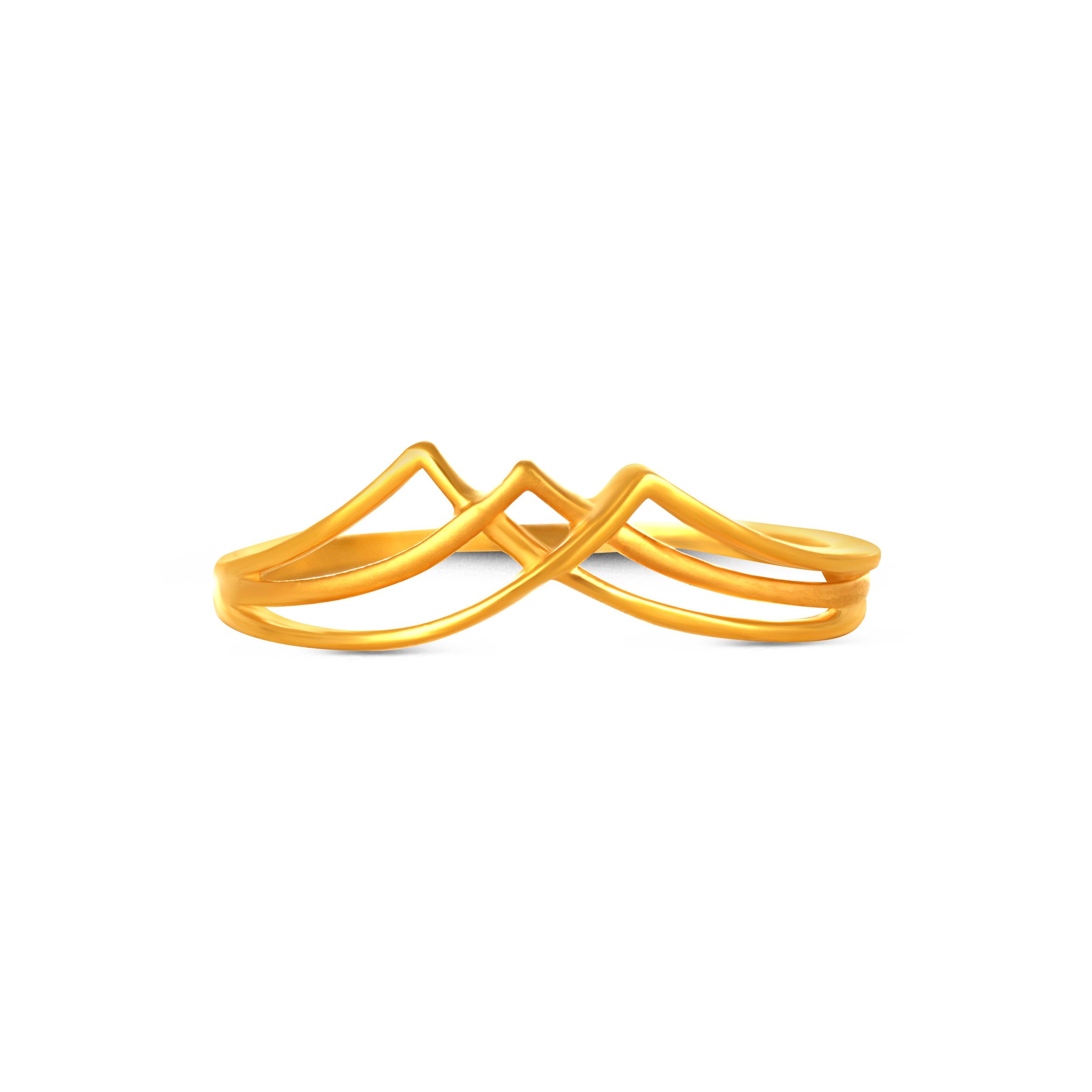 Lines & Layers Gold Ring alternate view 1