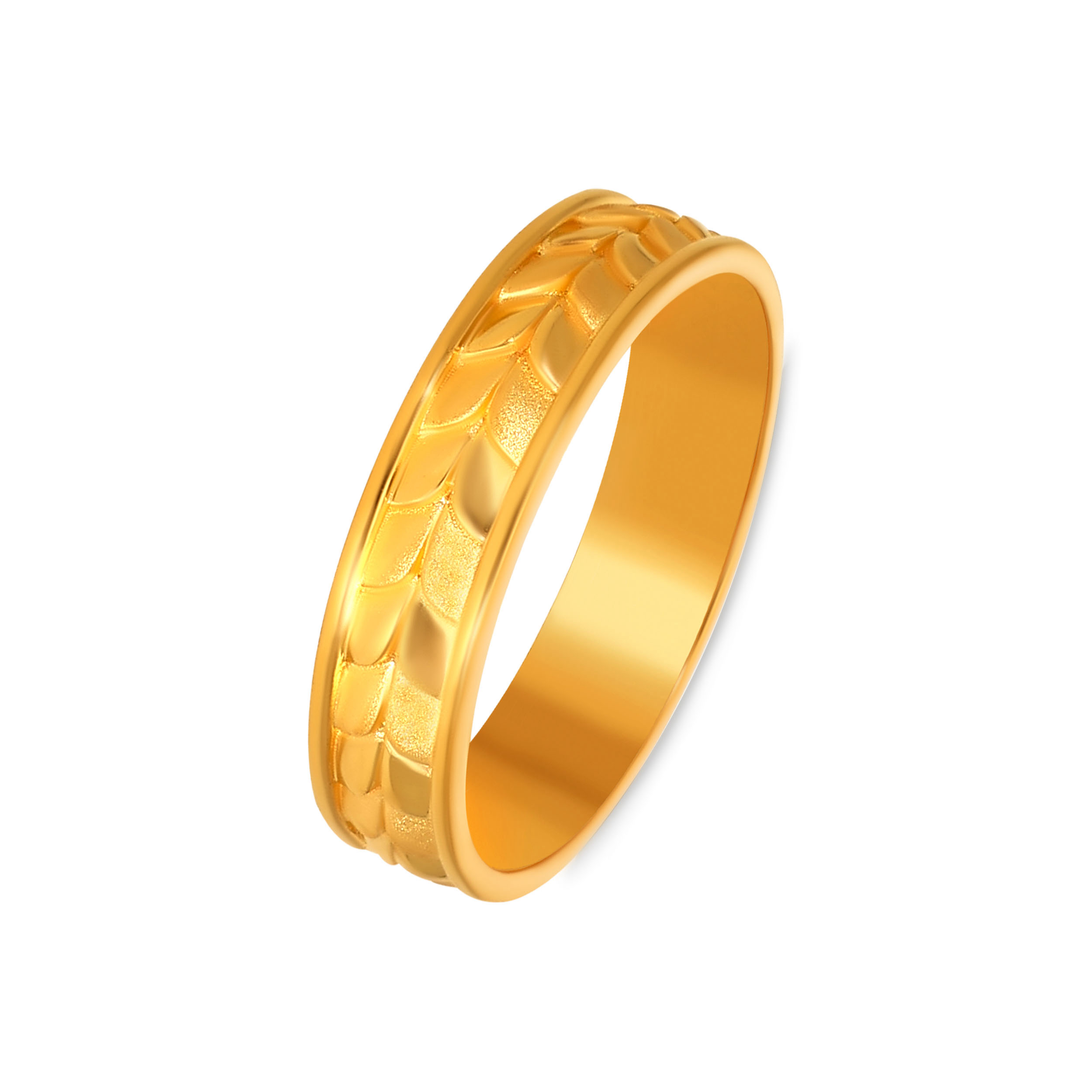 Organic Textured Men's Gold Ring - Senco Gold and Diamonds