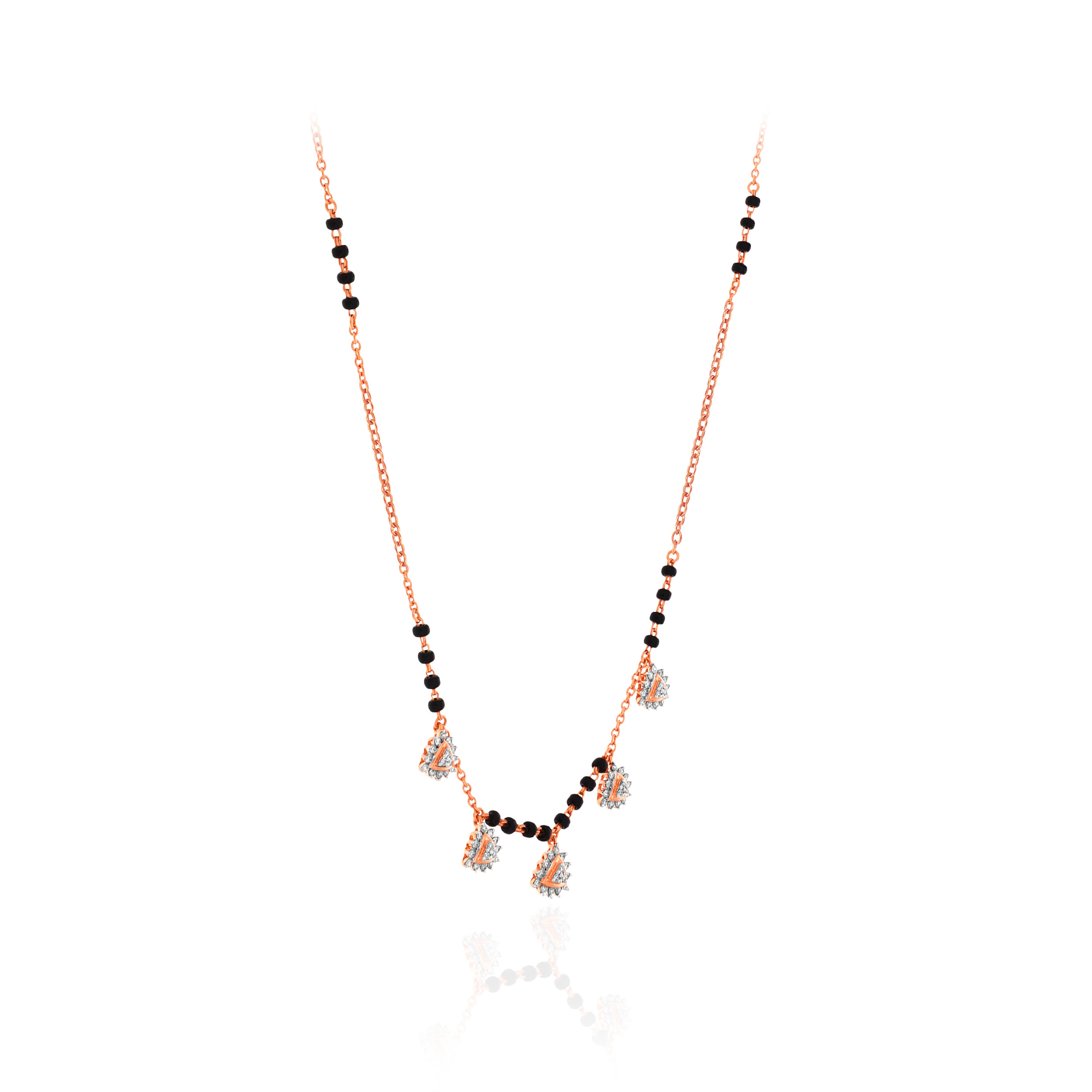 Twilight Love Diamond Mangalsutra Pendant - Senco Gold and Diamonds