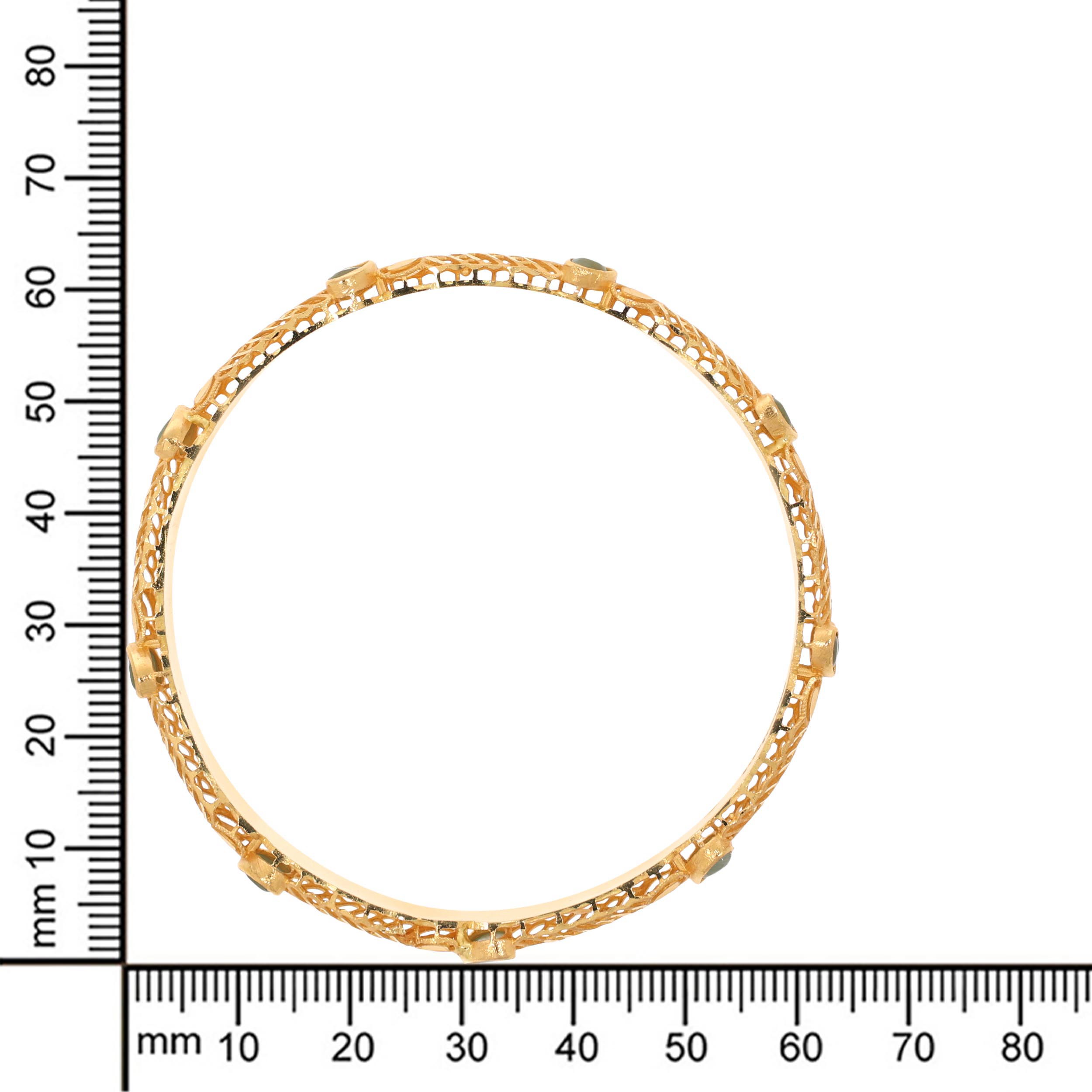 Subtle Petals Gold Bangle - Senco Gold and Diamonds