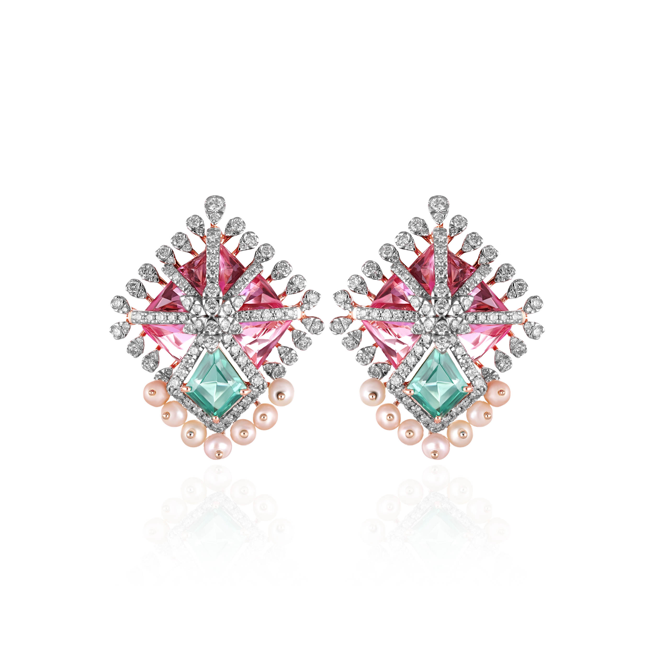 Fairy Tale Floral Diamond Studs - Senco Gold and Diamonds