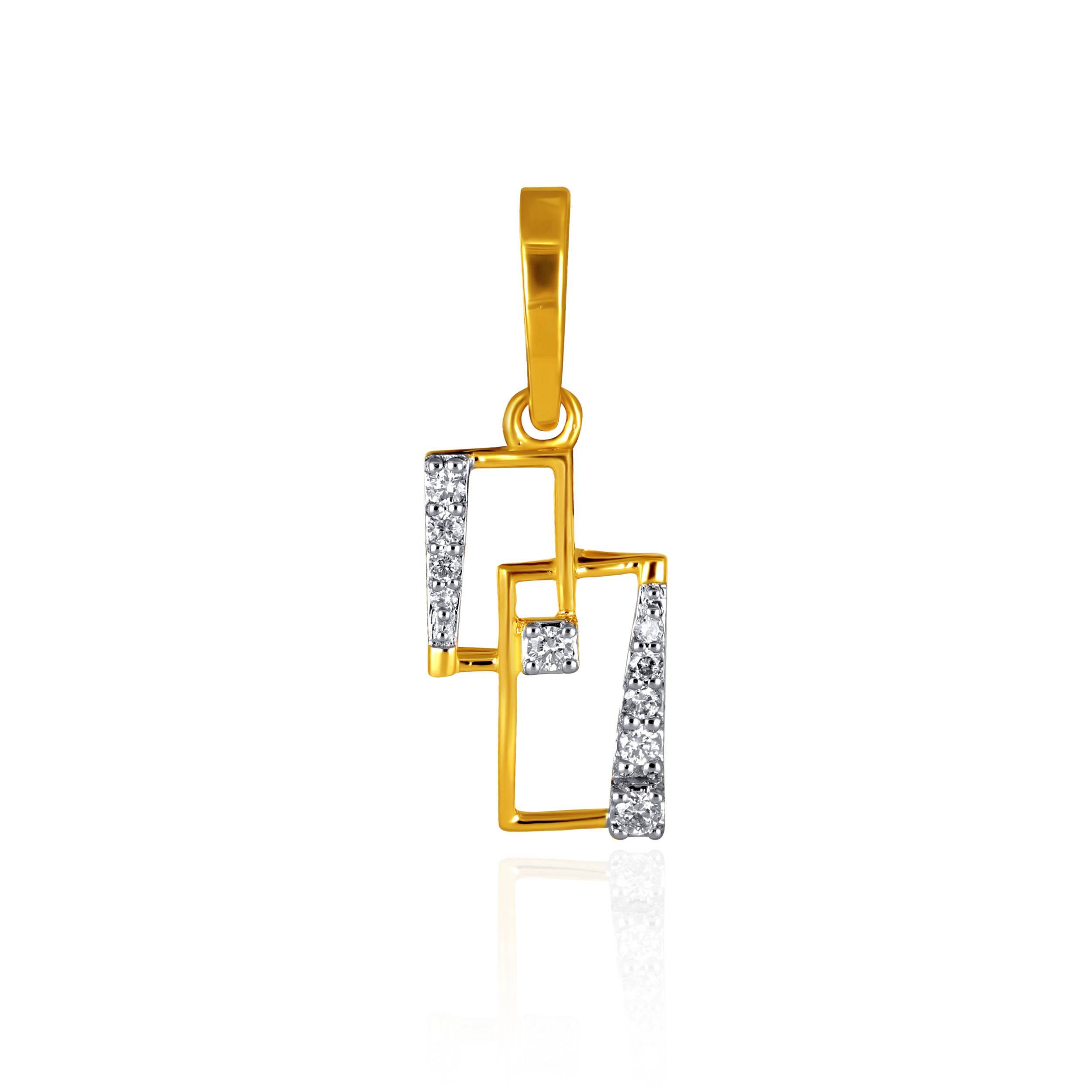 Radiant Interlock Diamond Pendant - Senco Gold and Diamonds