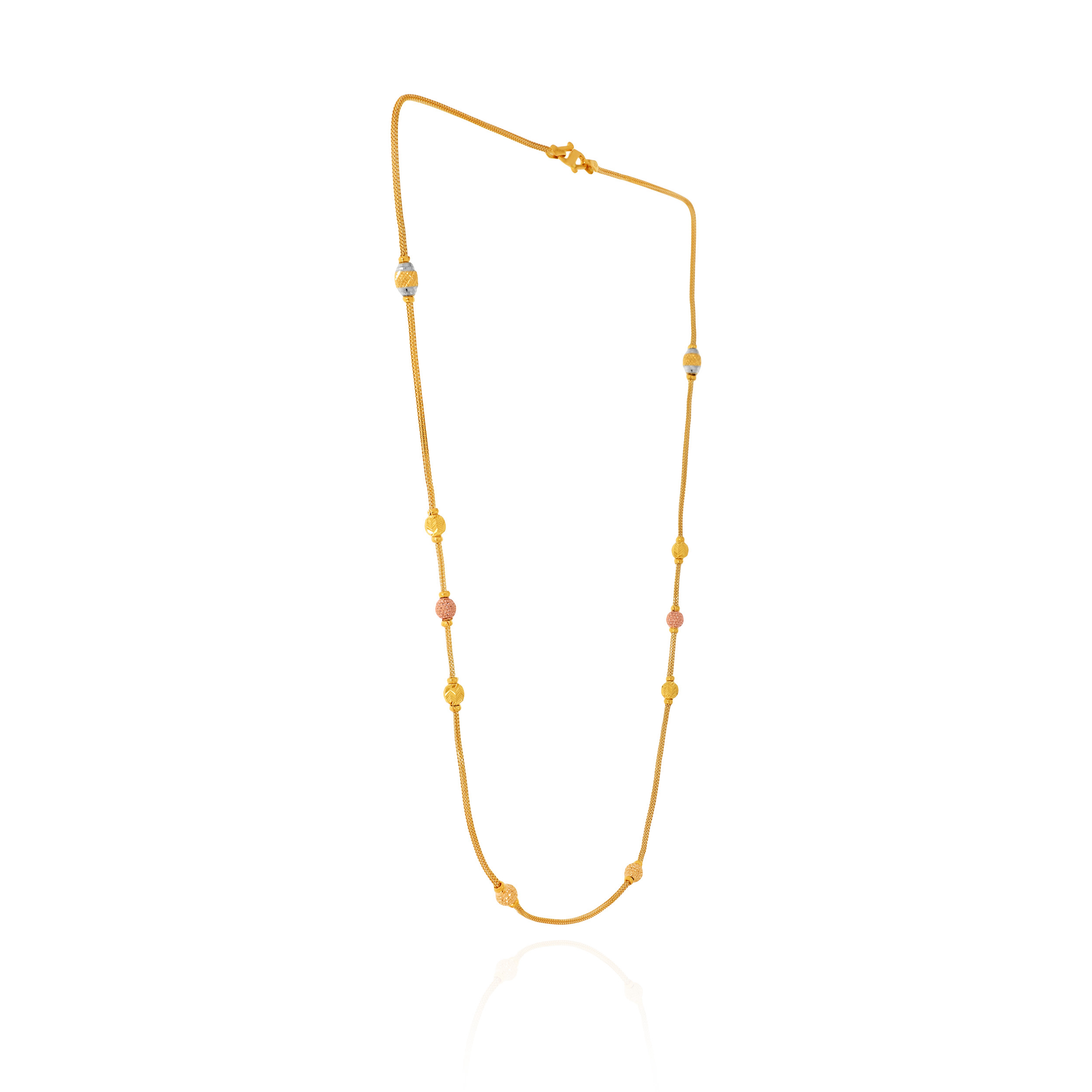 Urban Glow Beaded Gold Chain - Senco Gold and Diamonds