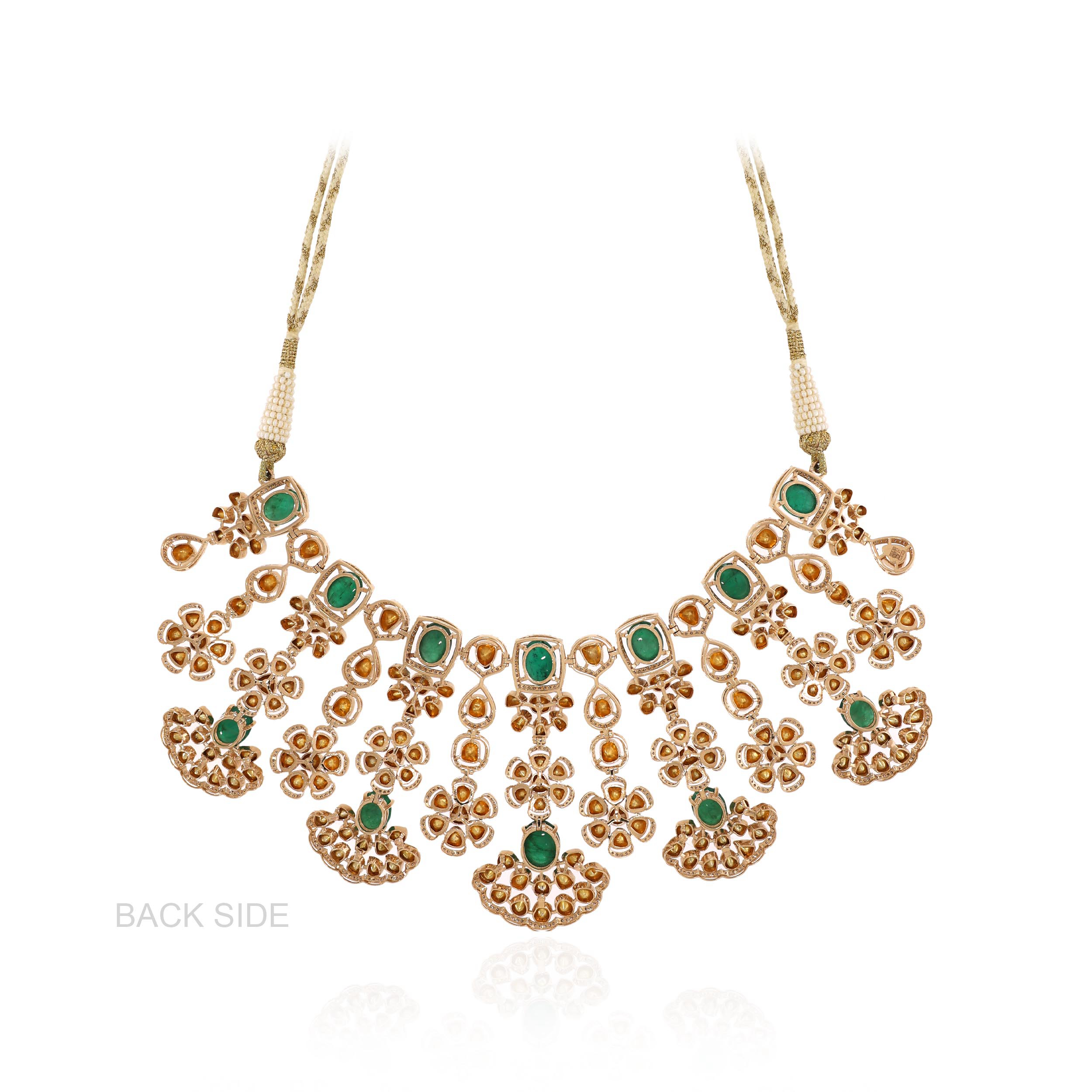 14K Yellow Gold Polki Diamond Necklace-DGN-D000788827 - Senco Gold and Diamonds