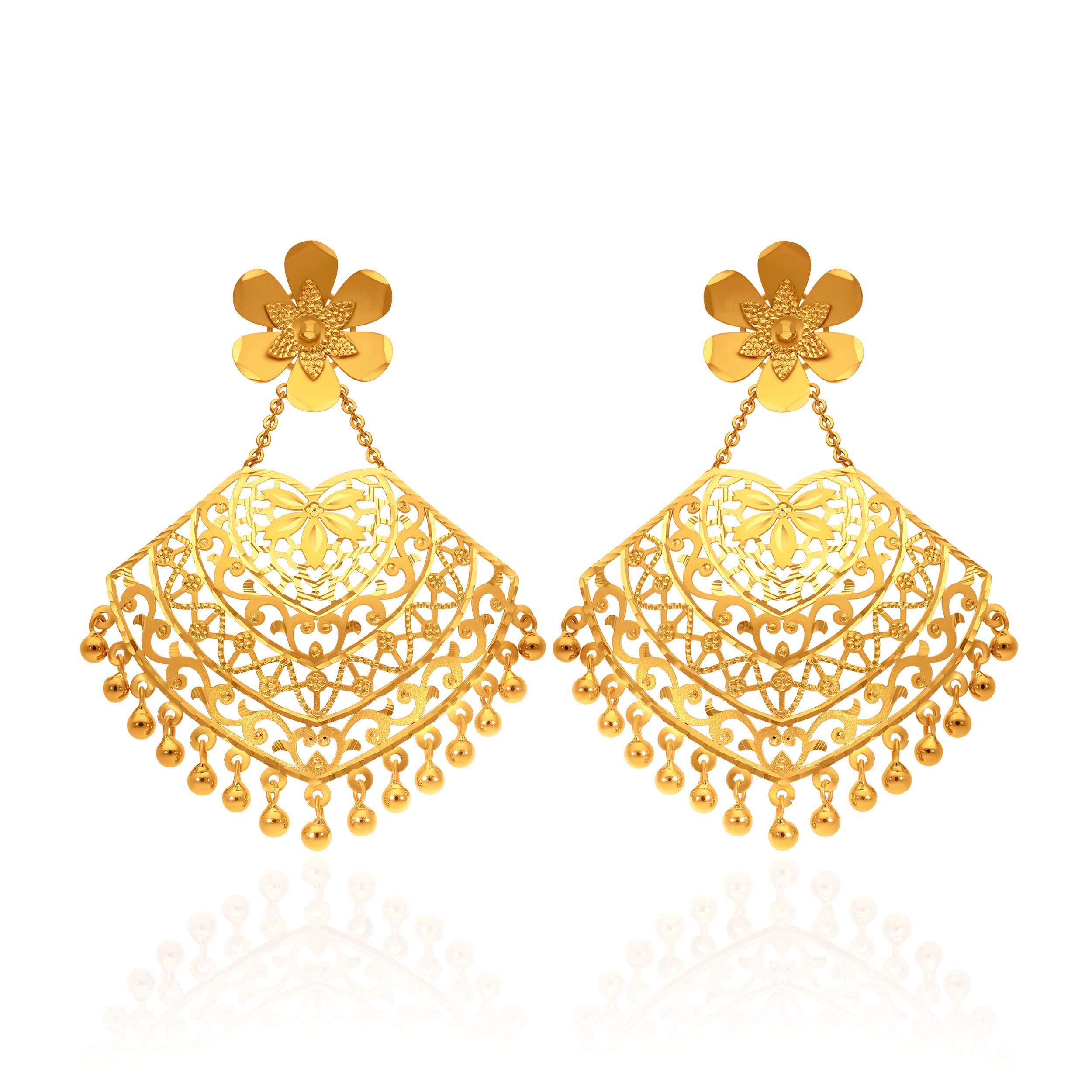 Grand Elegance Gold Earrings - Senco Gold and Diamonds
