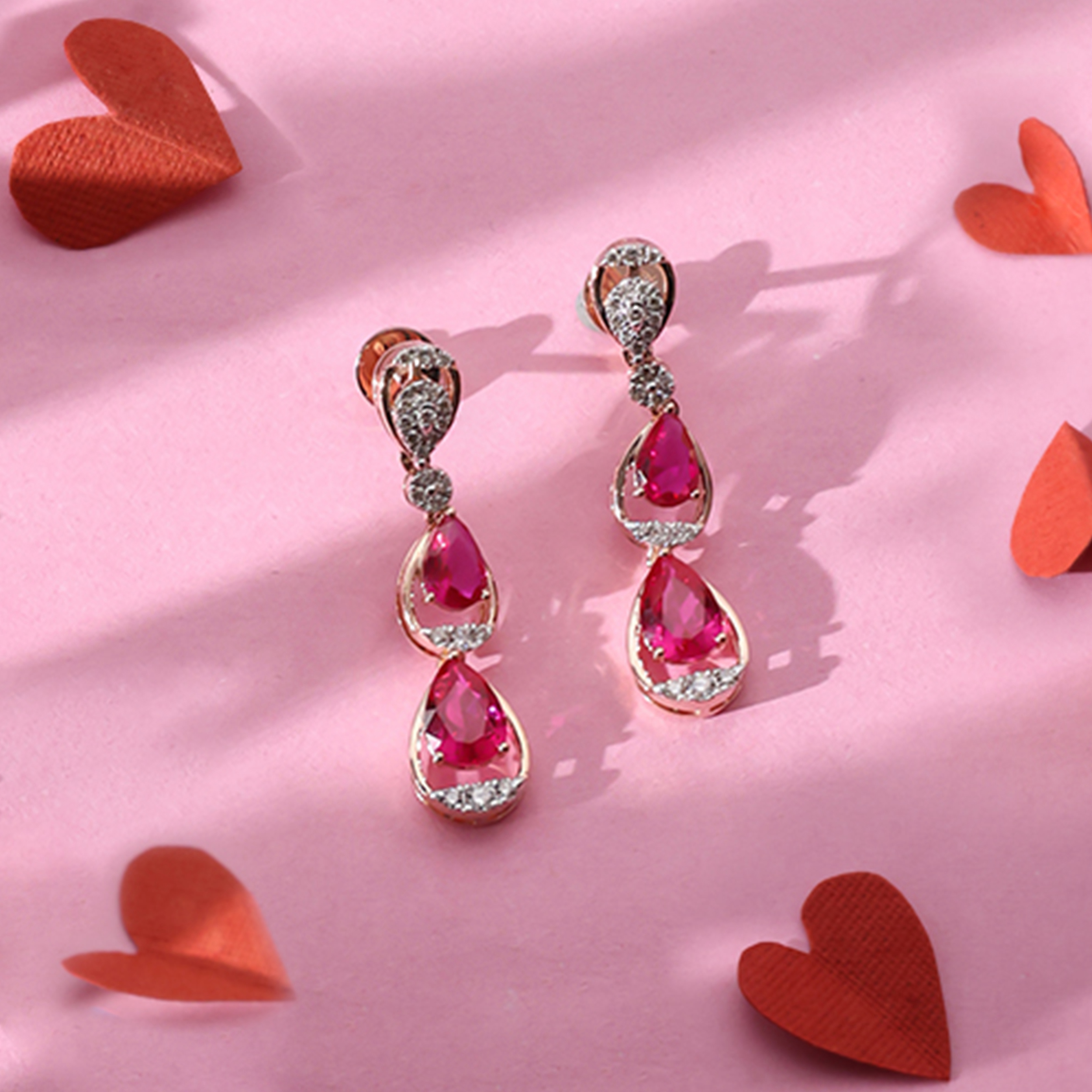 Loving Droplets Diamond Drop Earrings - Senco Gold and Diamonds