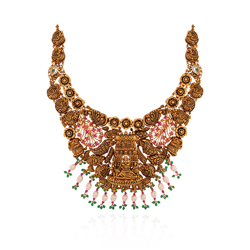Sacred Splendour Temple Gold Necklace - Senco Gold and Diamonds
