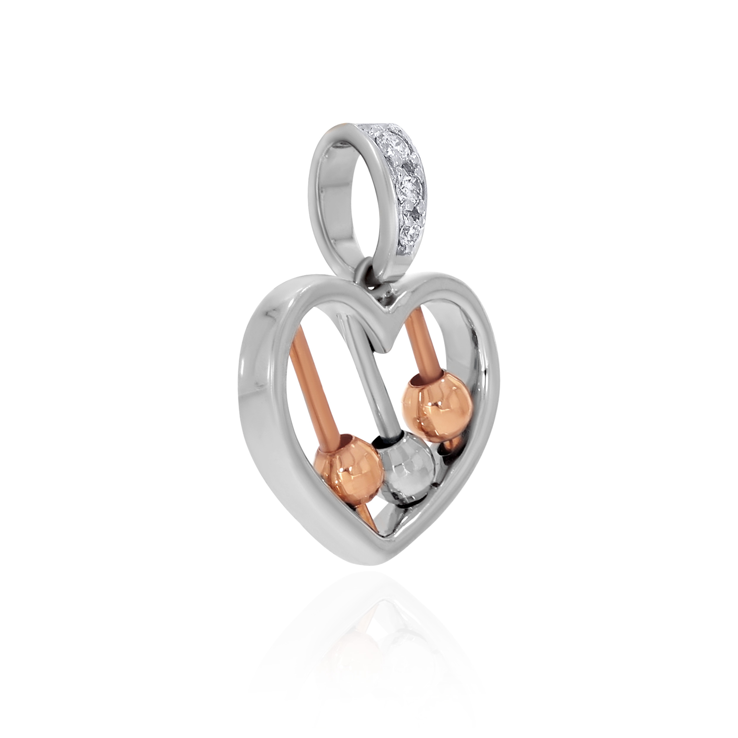 Heart's Whisper Platinum Pendant - Senco Gold and Diamonds