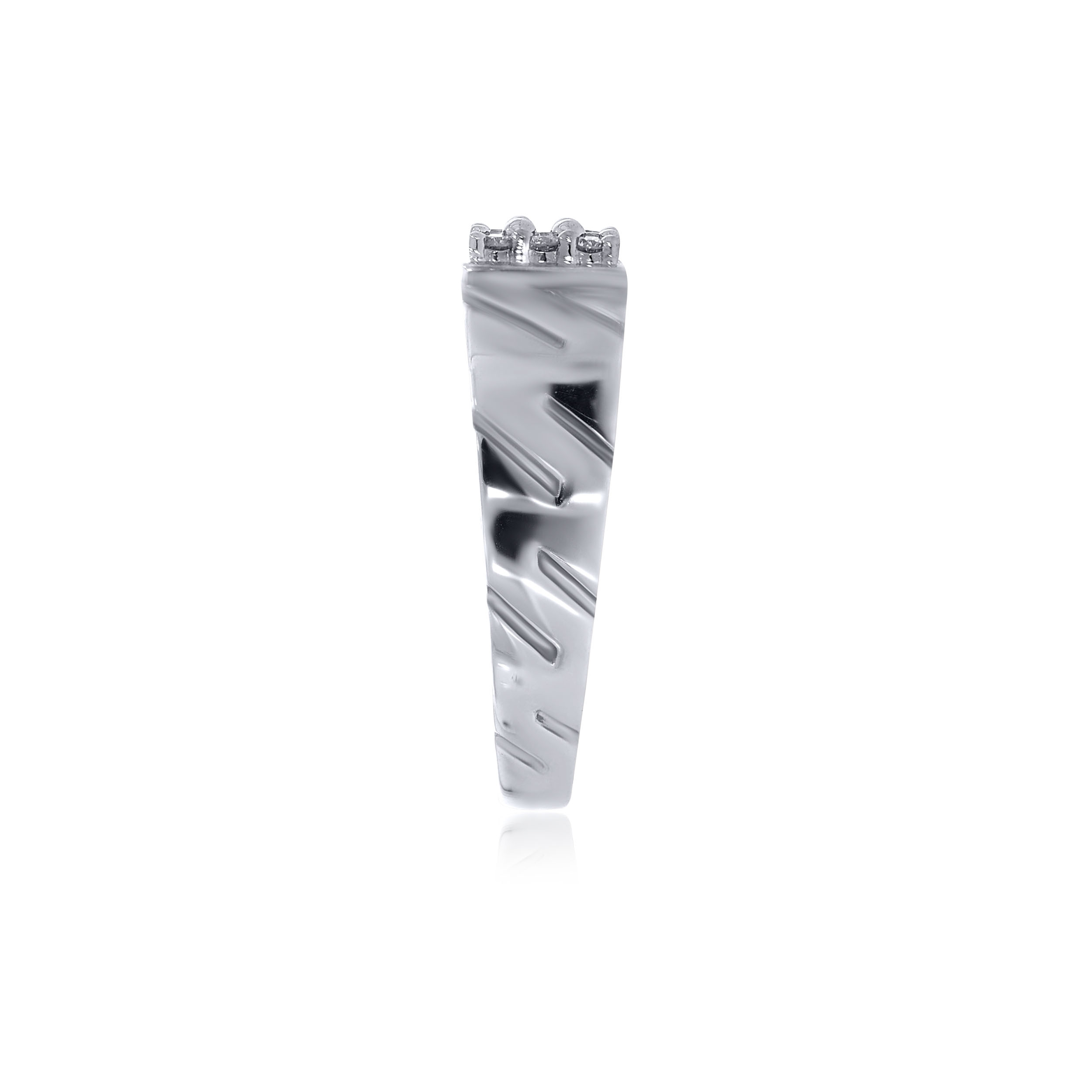 Dashing Shimmer Men Platinum Ring - Senco Gold and Diamonds
