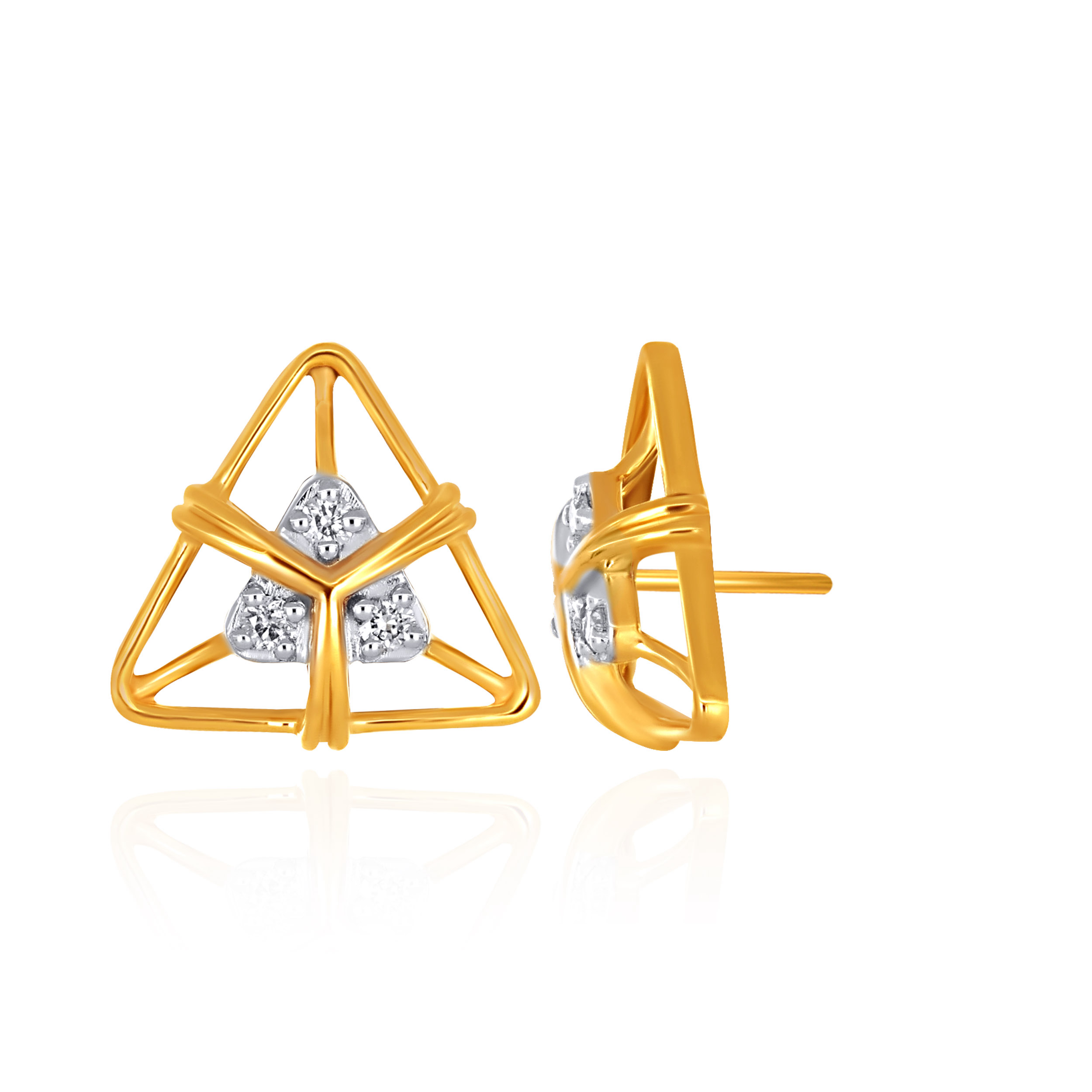 Nested Sparkle Diamond Studs - Senco Gold and Diamonds