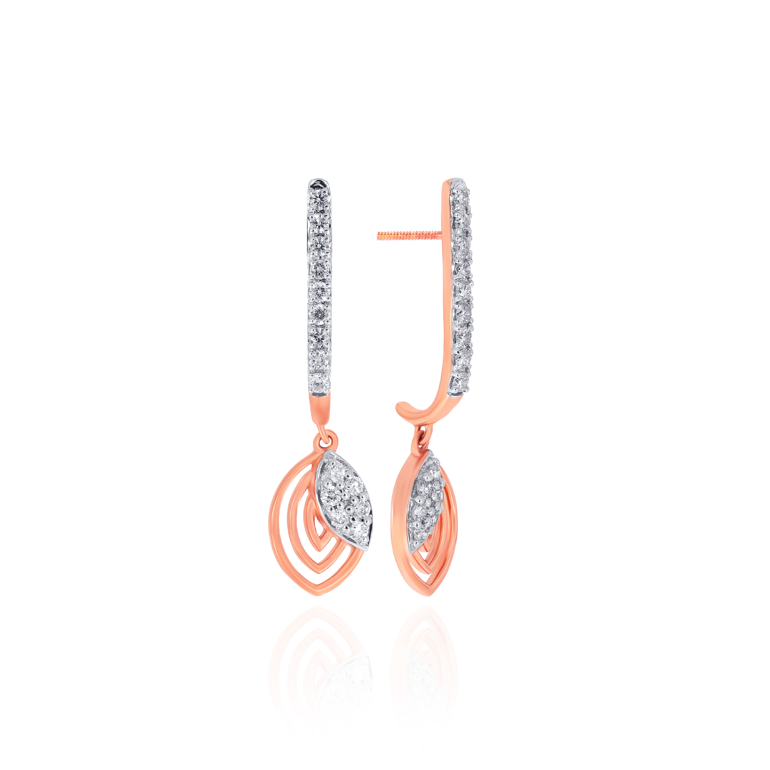 Gilded Grove Diamond Drop Earrings - Senco Gold and Diamonds