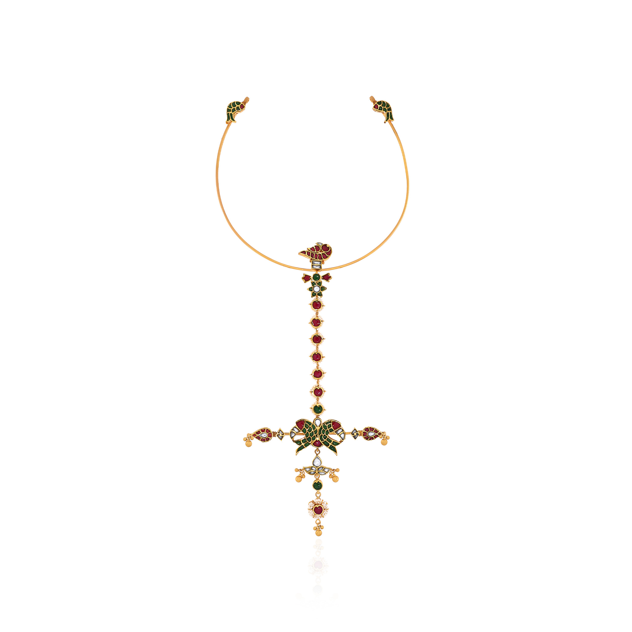 22K Yellow Gold Kundan Necklace-GN-D000782864 - Senco Gold and Diamonds