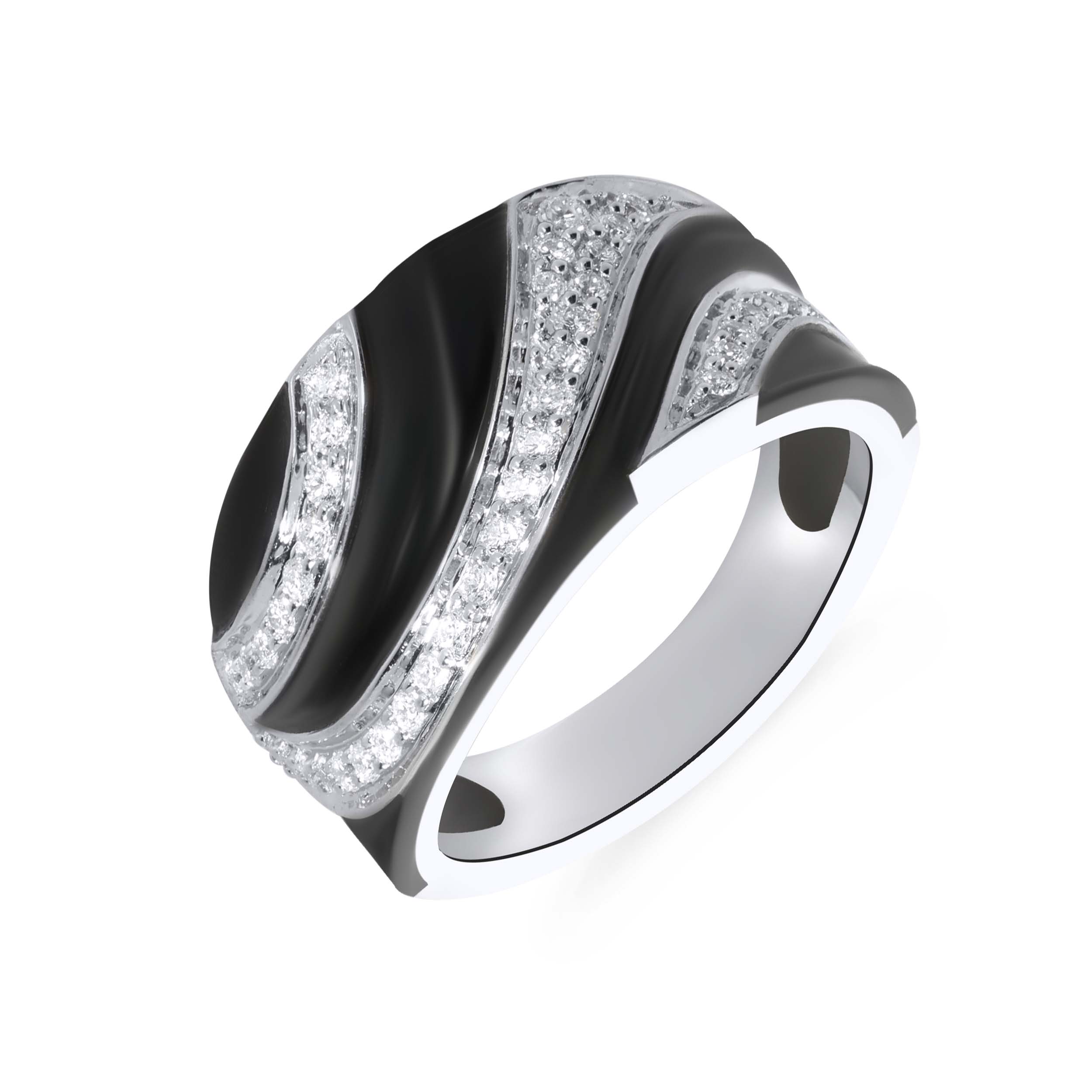 Fashionable Monochrome Diamond Ring - Senco Gold and Diamonds