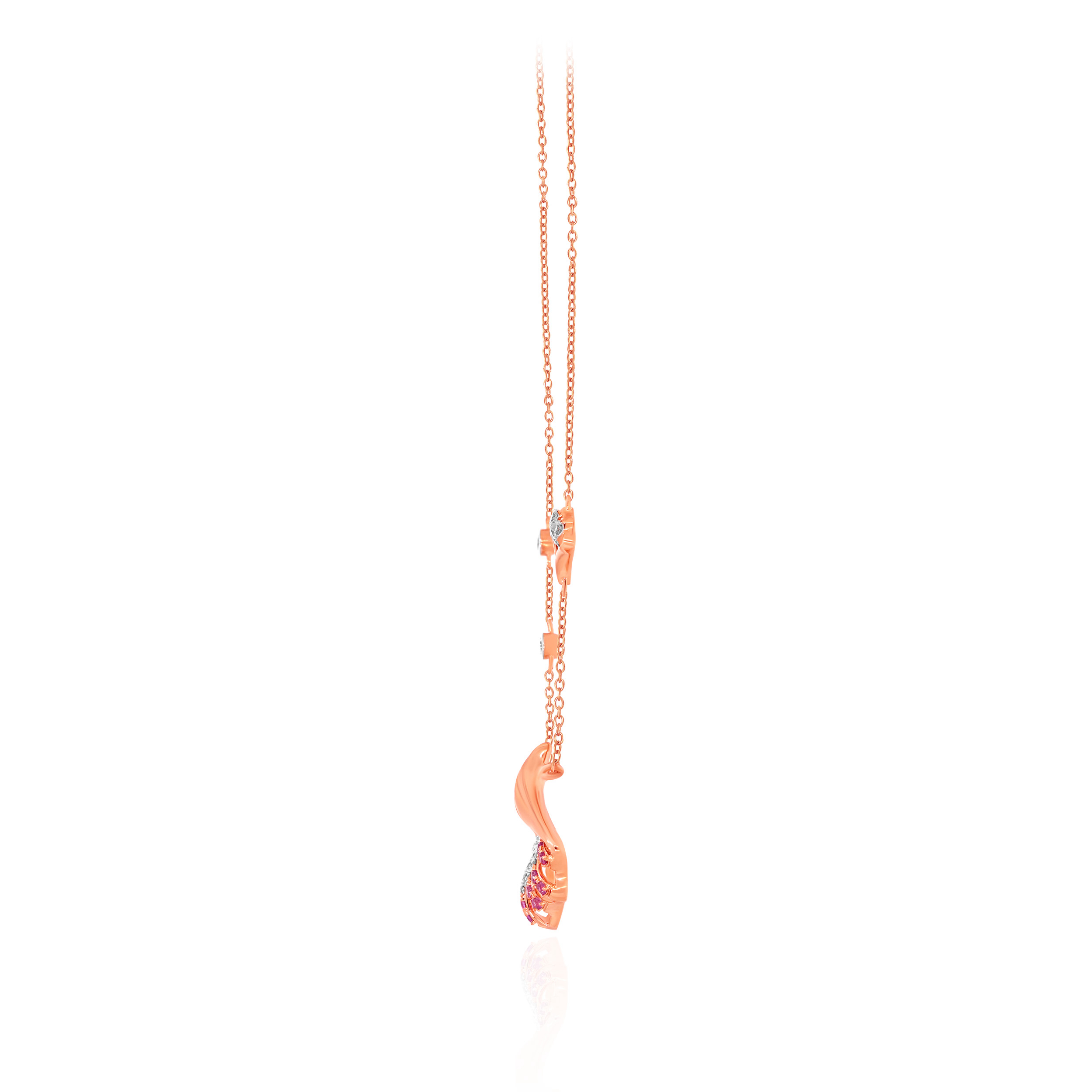 Appealing Ginkgo Diamond Chain Pendant - Senco Gold and Diamonds